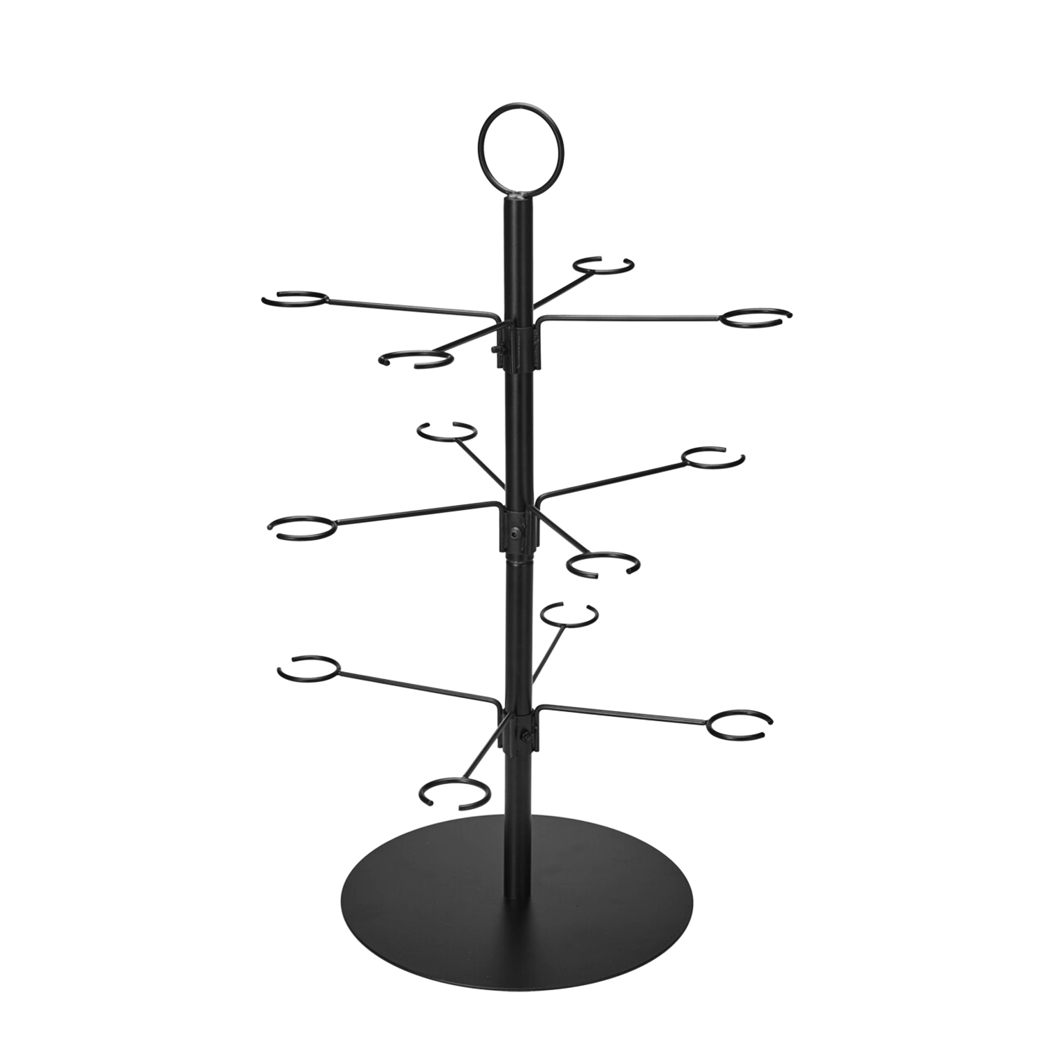 Cocktailbaum Metall für 12 Gläser schwarz