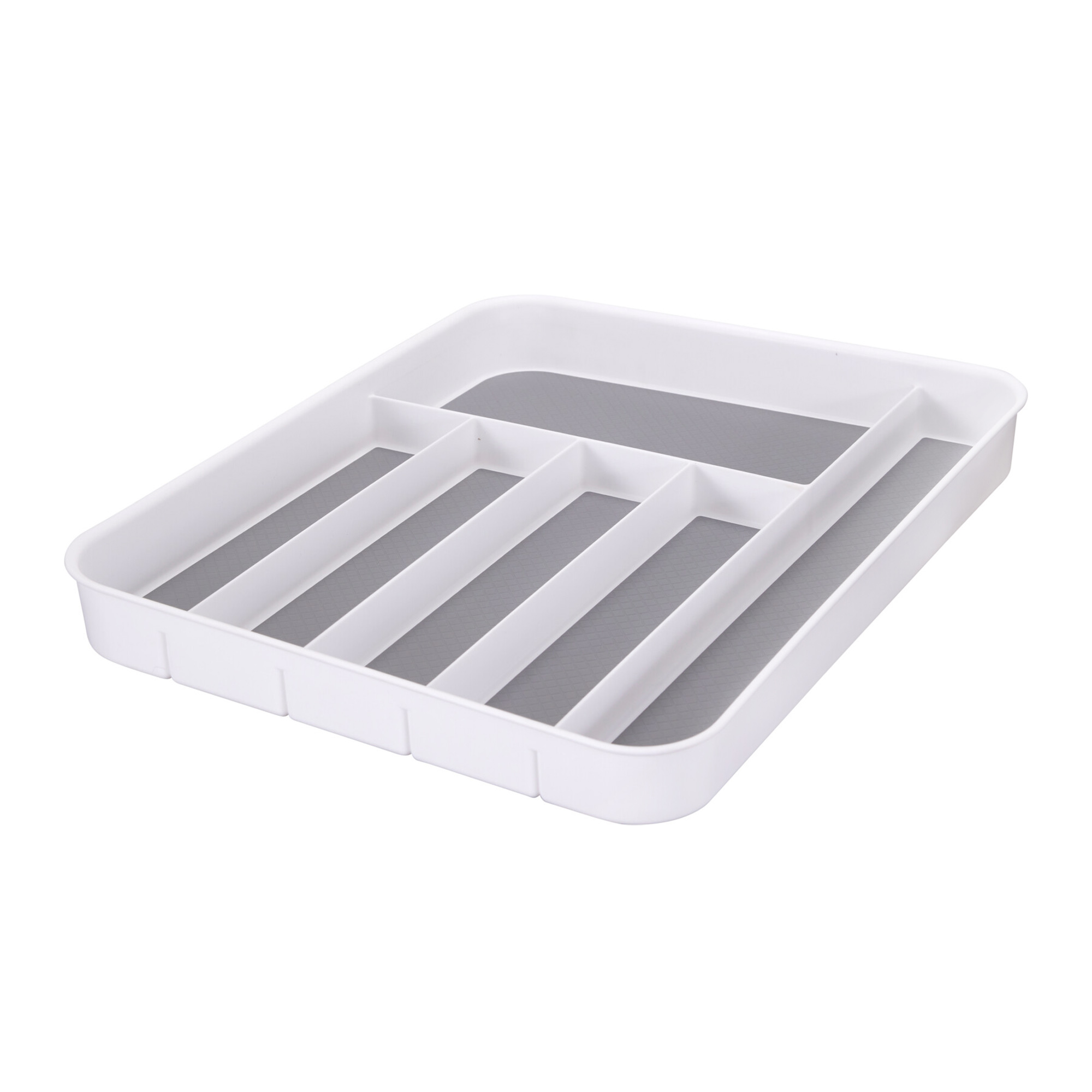 Image of Besteckeinsatz 6-Fächer 41 x 33 x 4.5 cm weiss/grau