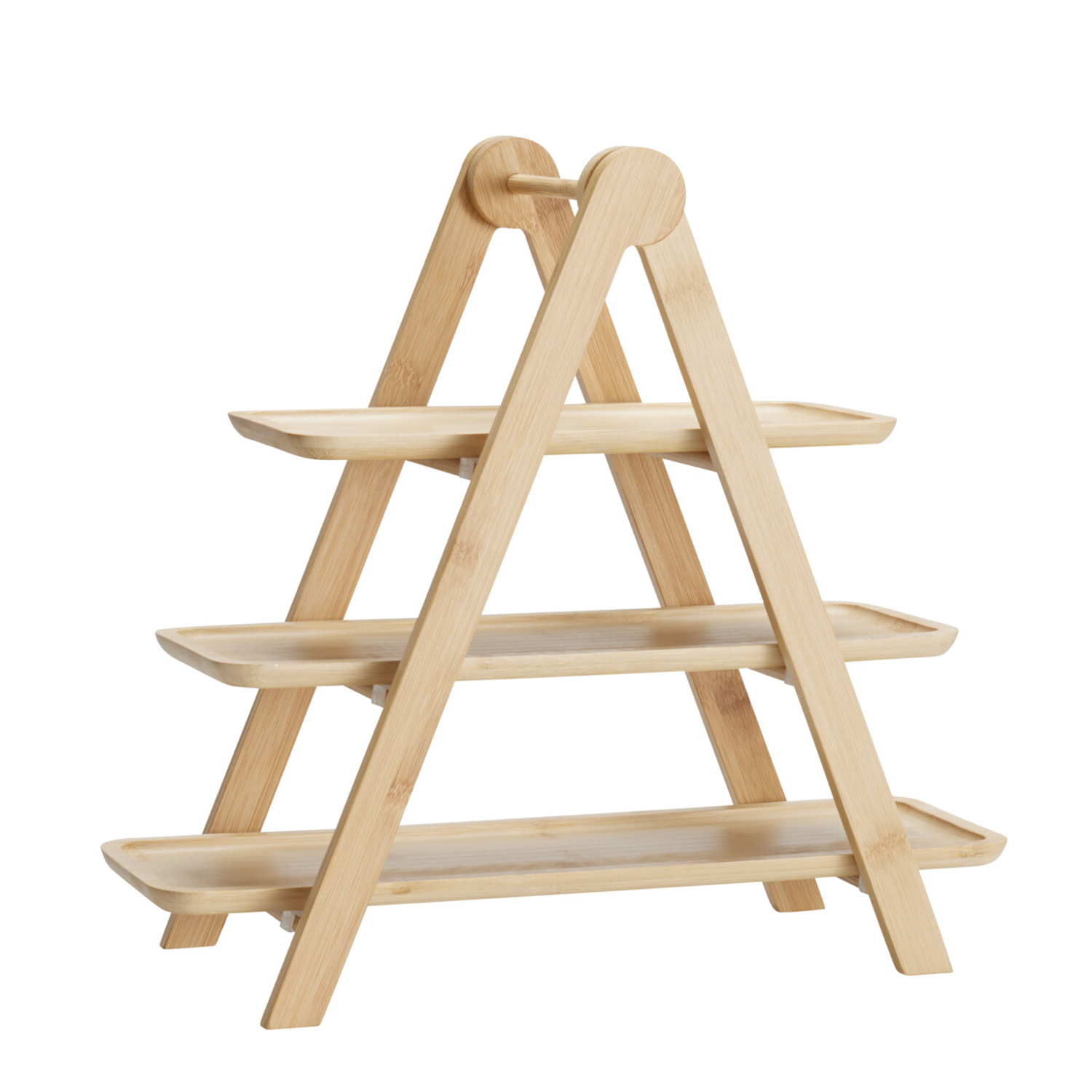 Etagere Bambus 3-stöckig 43 x 39 cm natur