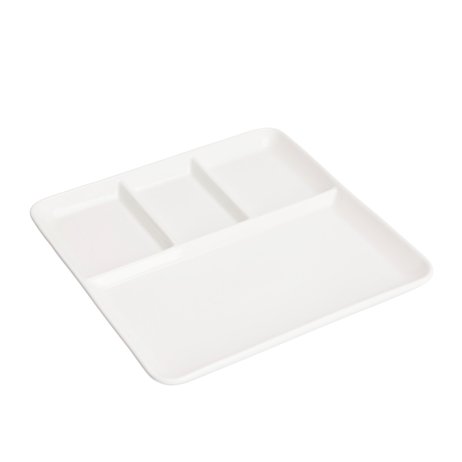 Servierschale Porzellan 25 x 25 cm weiss