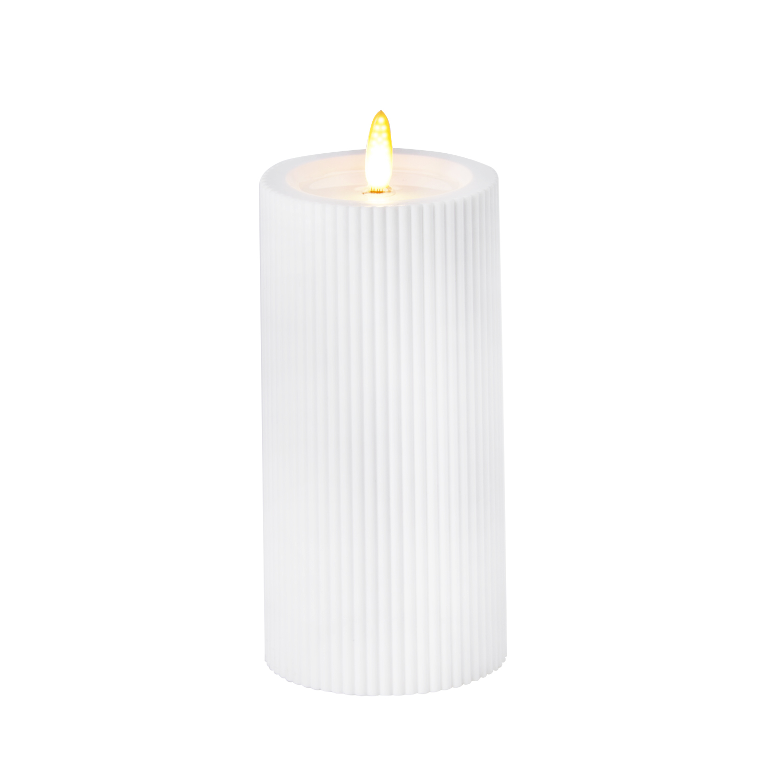 LED Kerze 7.5 x 15 cm weiss