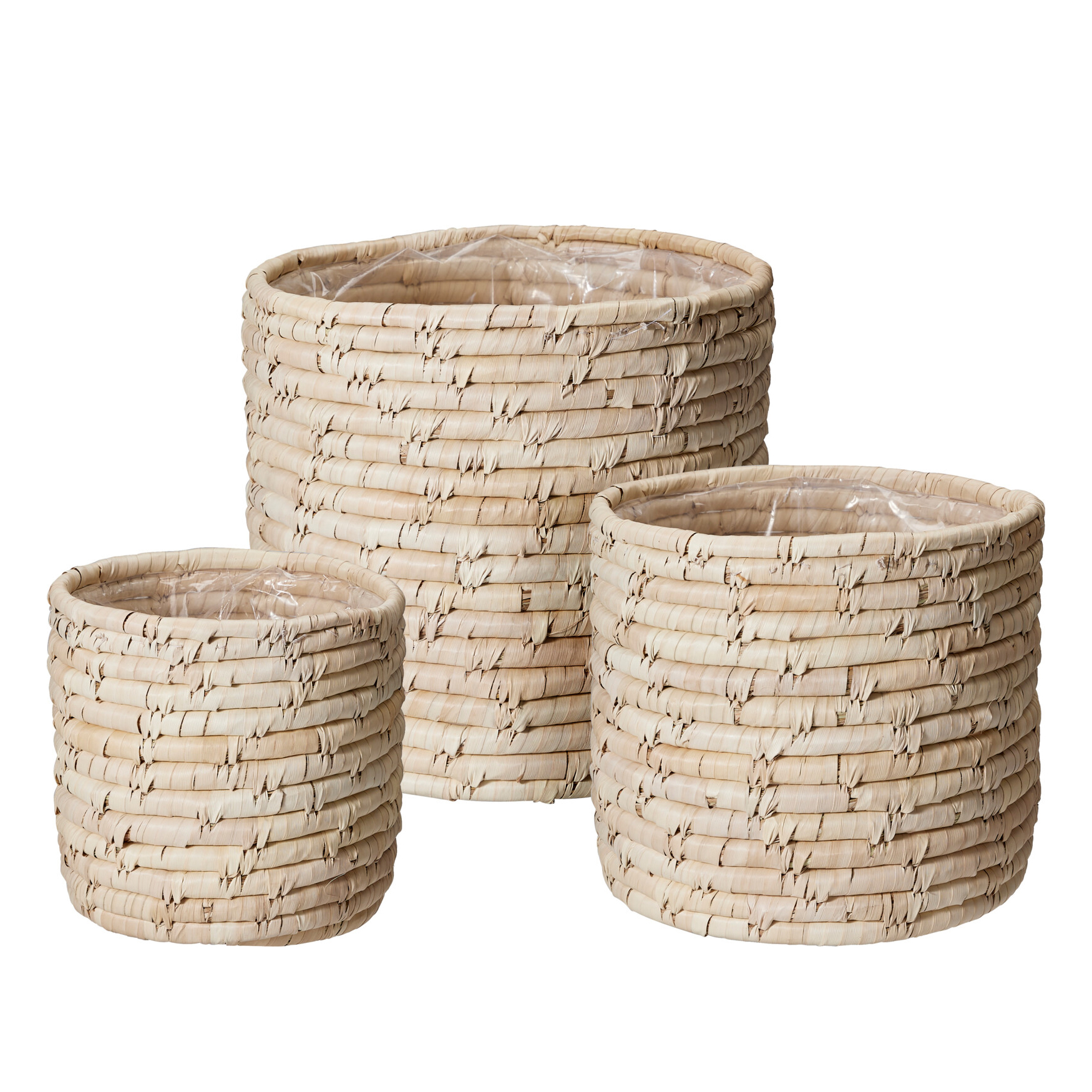 Image of Aufbewahrungskorb Set rund 3-teilig beige