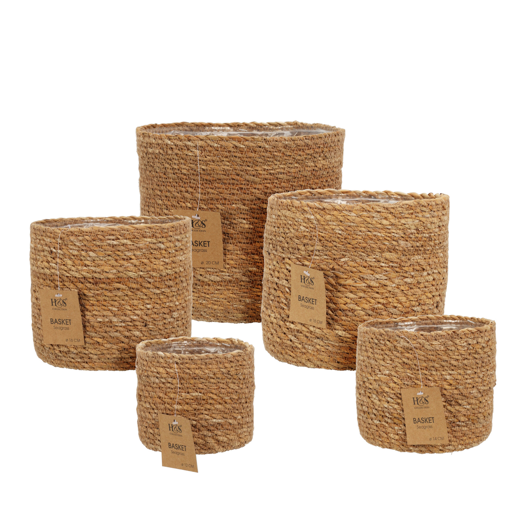 Image of Aufbewahrungskorb Set rund 5-teilig braun