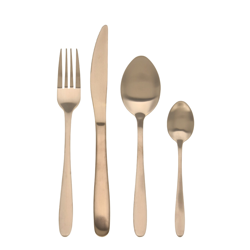 Image of Besteck Set 16-teilig gold matt