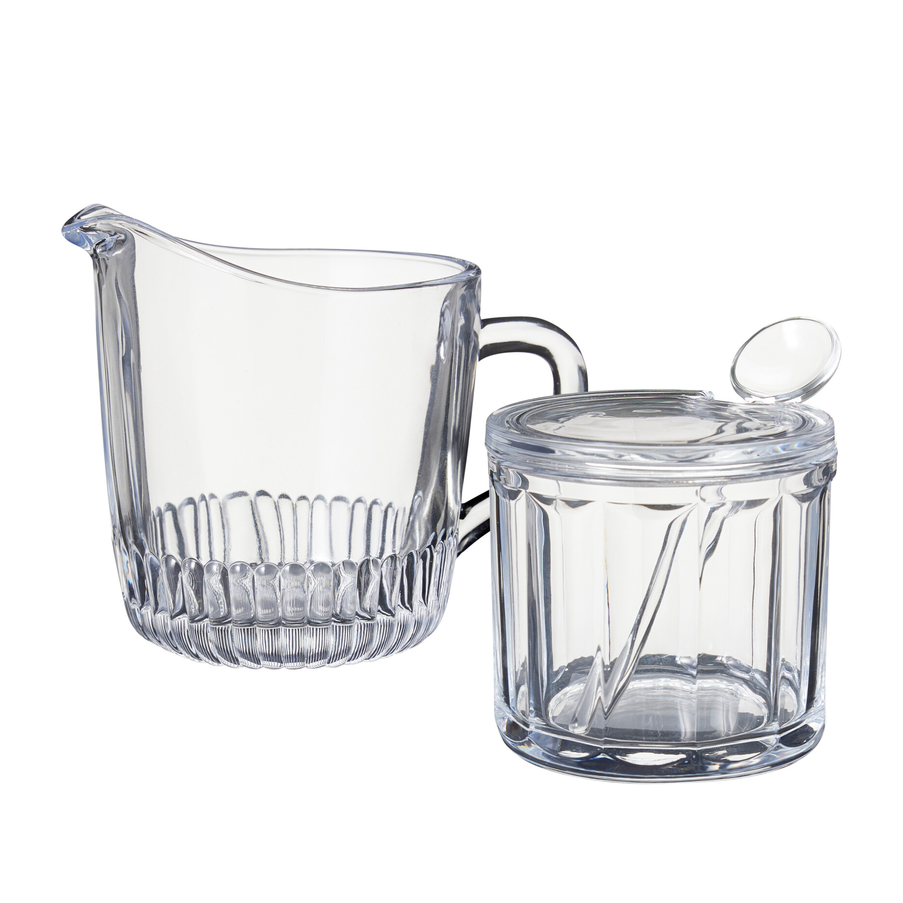 Zucker und Milch Set Glas 4-teilig