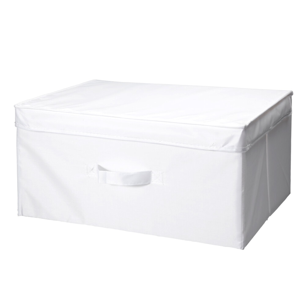 Aufbewahrungsbox mit Deckel 44 x 33 x 21 cm weiss