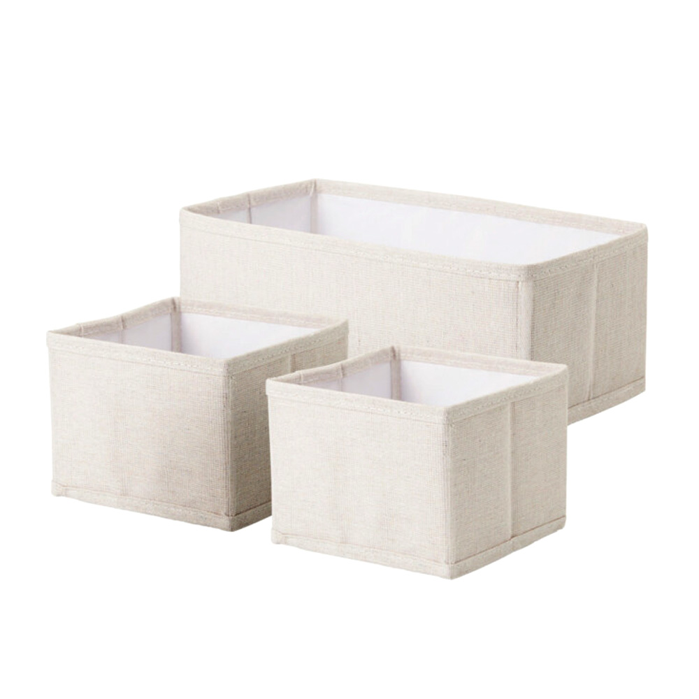 Aufbewahrungsbox Set 3-teilig weiss