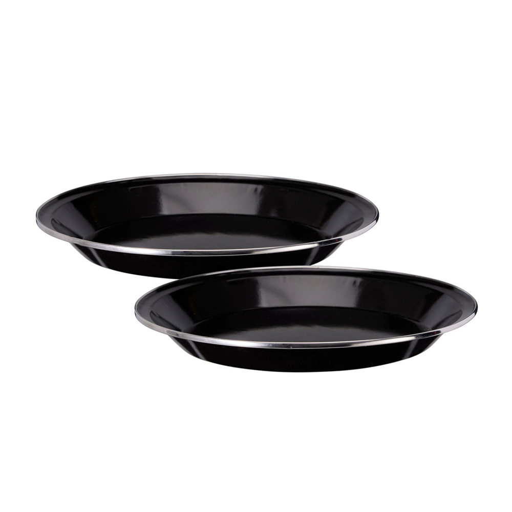 Teller Eisen 2er Set 24 cm schwarz
