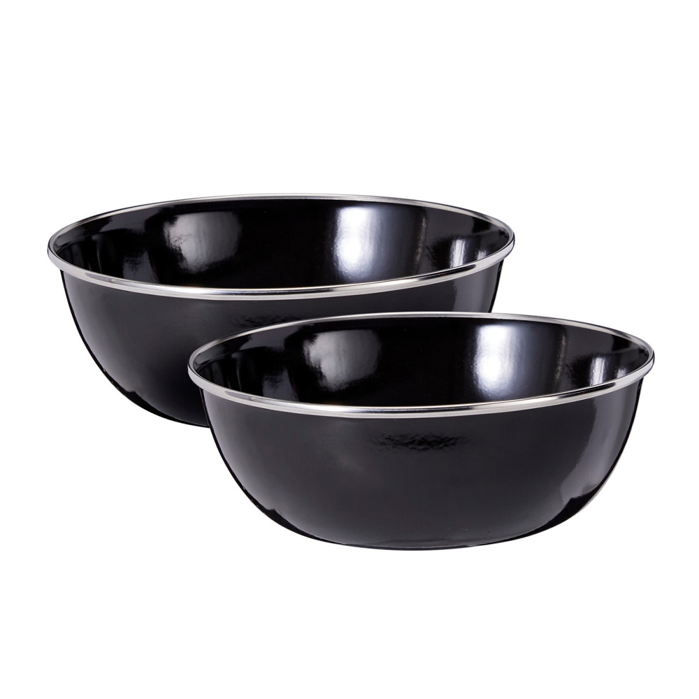 Image of Schale Eisen 2er Set 15 cm schwarz