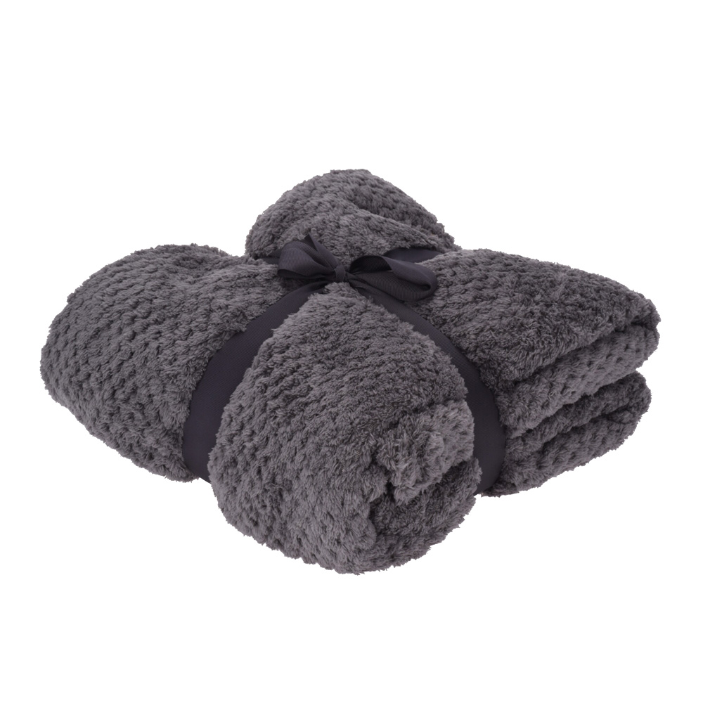 Kuscheldecke Fleece 130 x 170 cm anthrazit