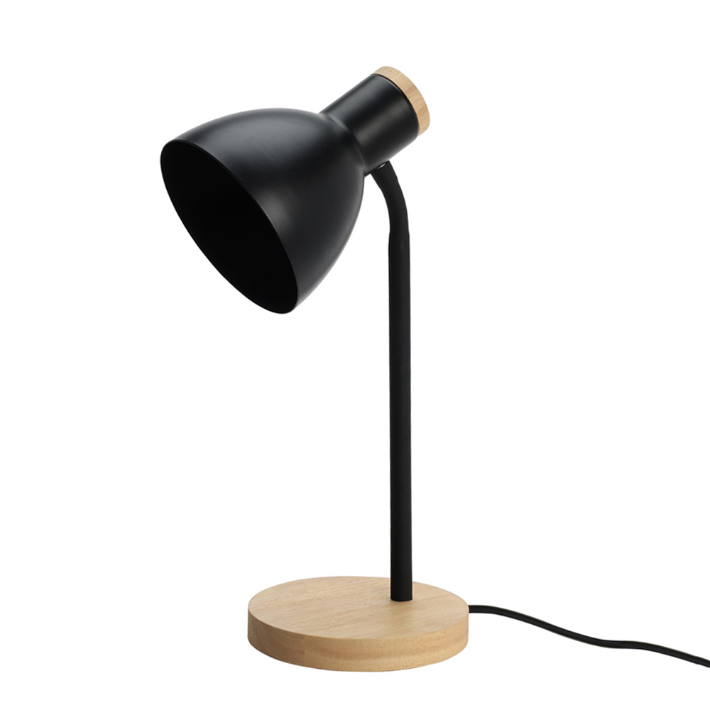 Tischlampe Metall 14 x 36 cm schwarz/braun