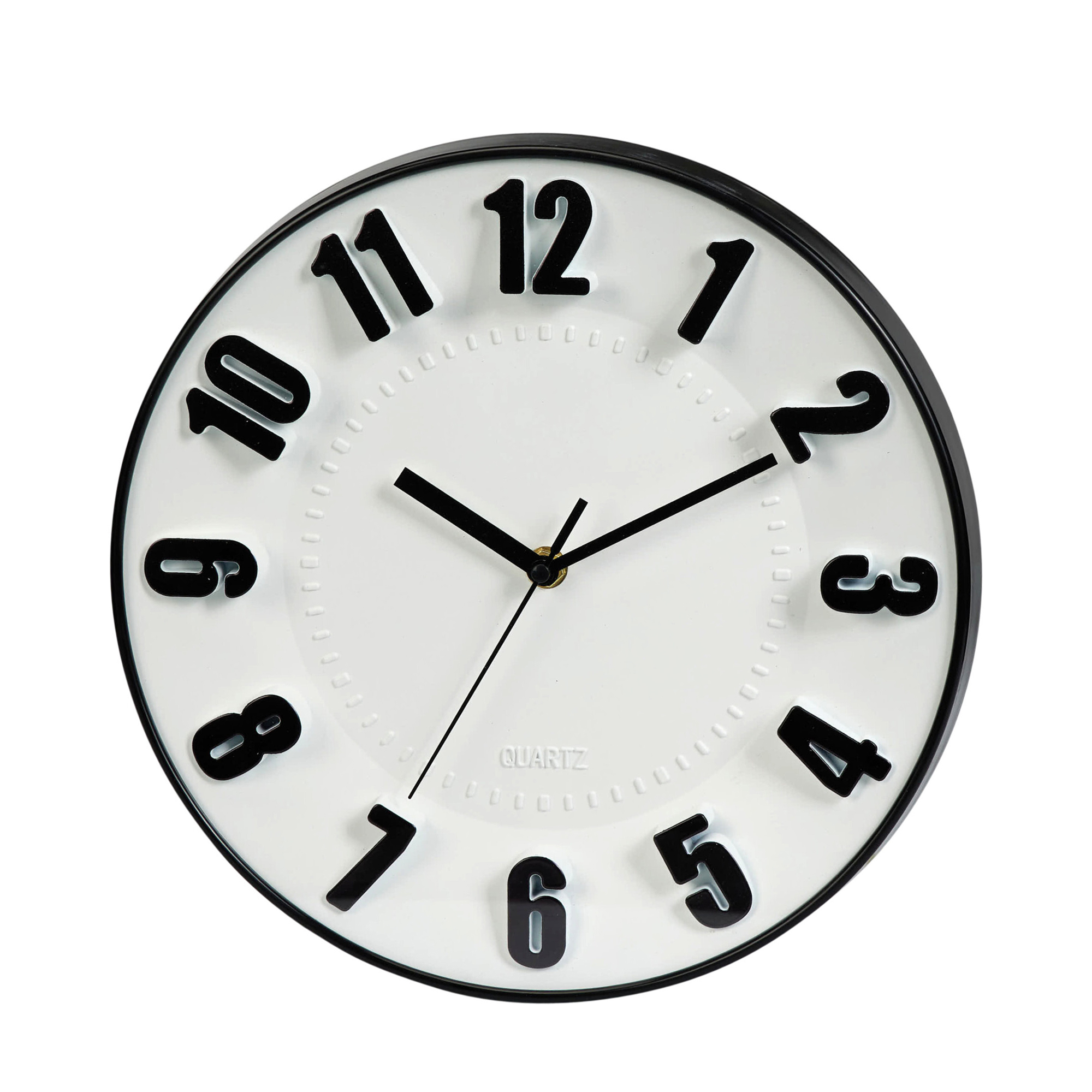 Wanduhr 28 cm weiss/schwarz