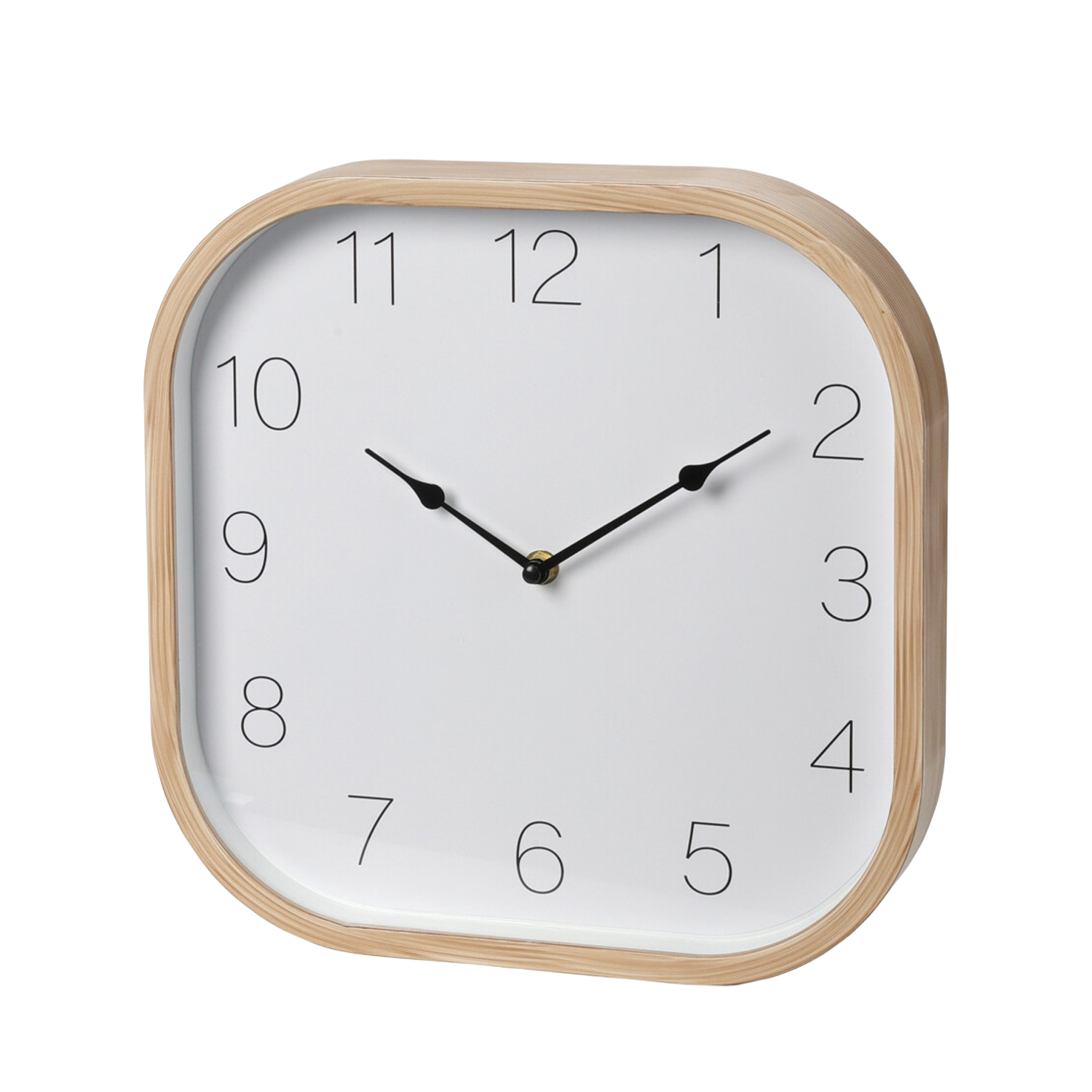 Wanduhr  30 x 30 cm weiss/braun