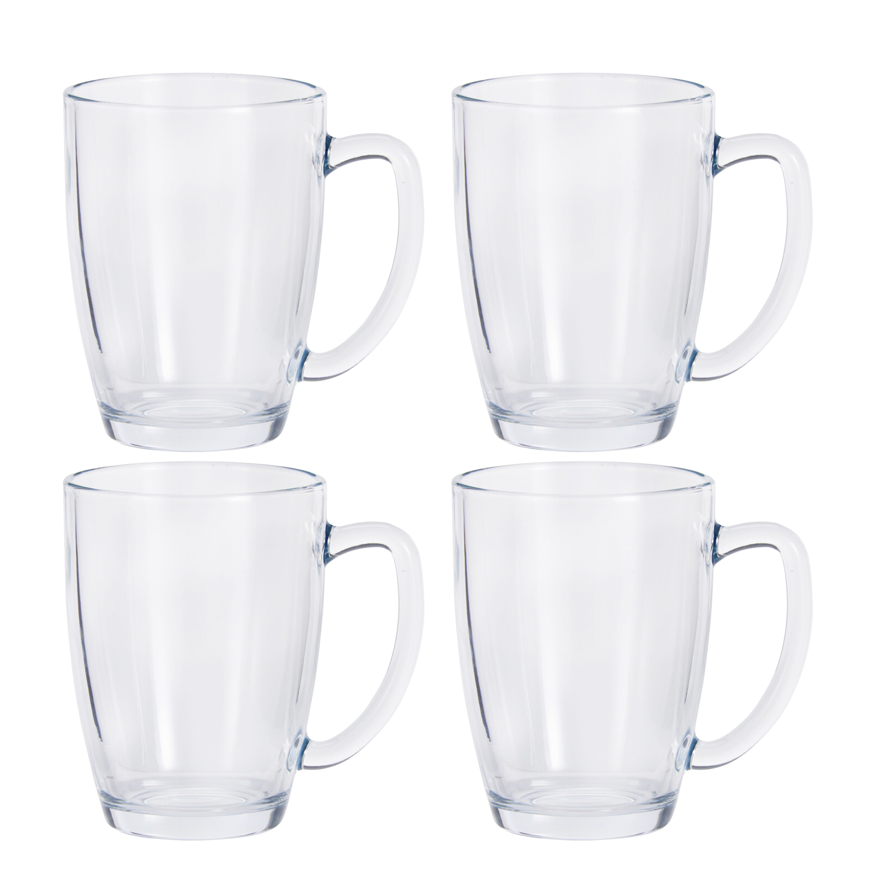 Image of Kaffeeglas Teeglas mit Henkel 4er Set 400 ml