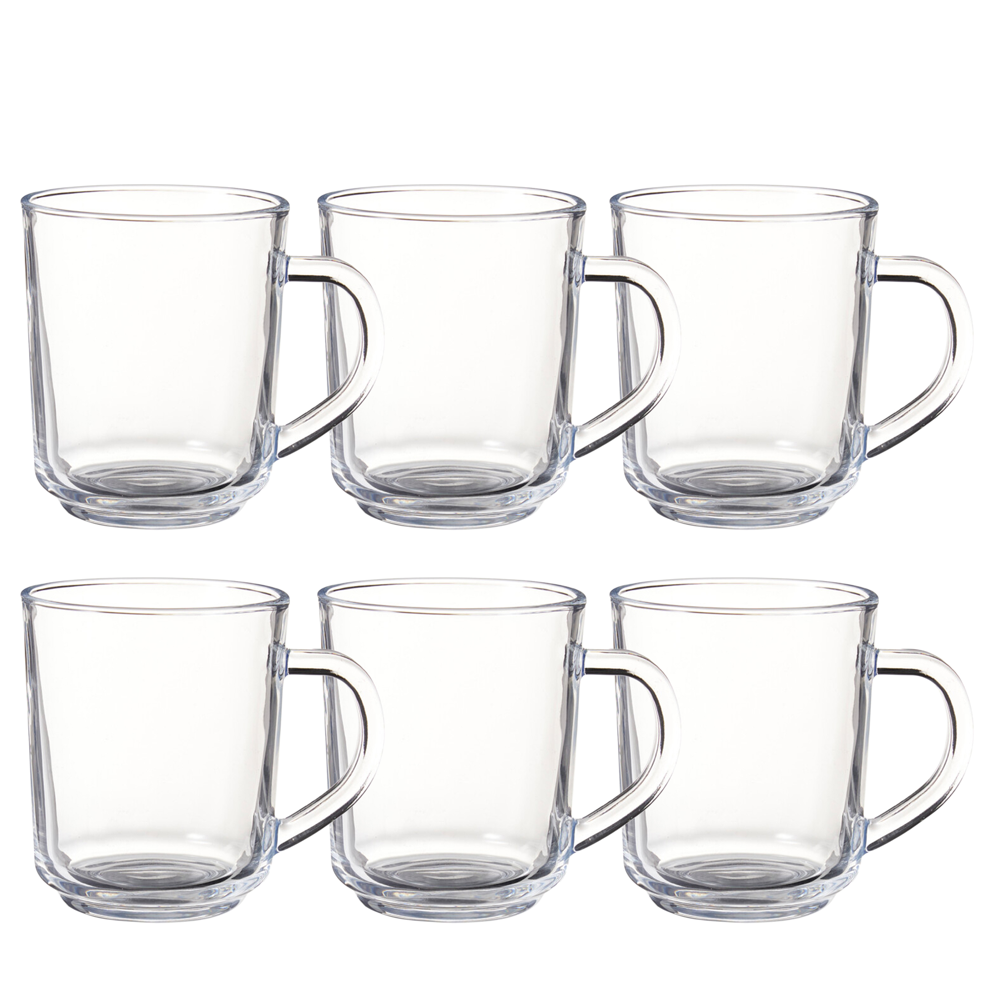 Image of Kaffeeglas Teeglas mit Henkel 6er Set 220 ml