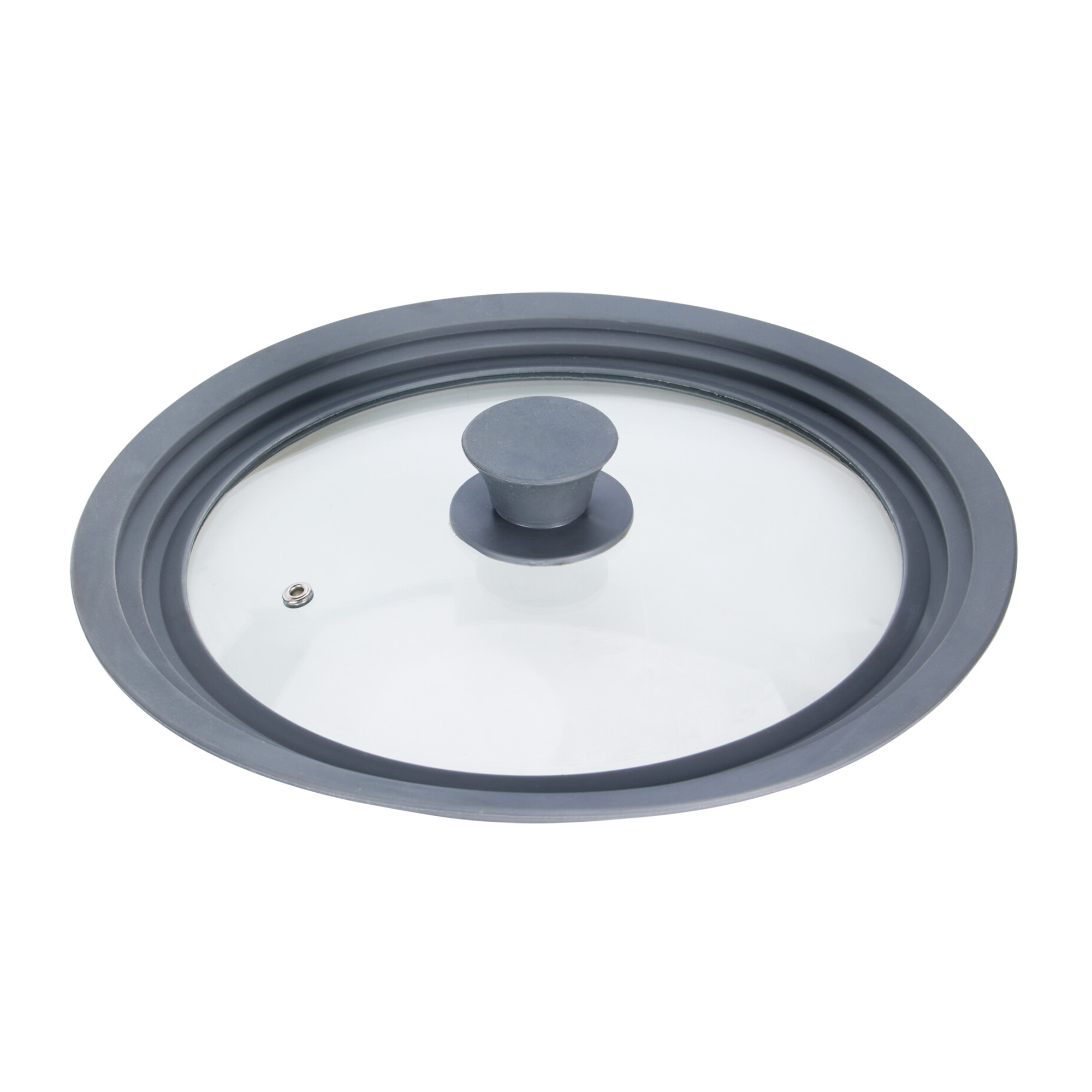 Topfdeckel Glas 28 cm grau