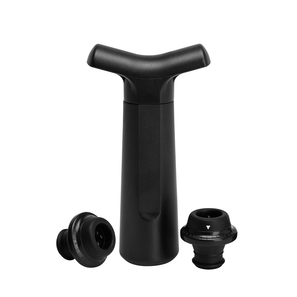 Vakuumpumpe Weinpumpe Set 3-teilig schwarz