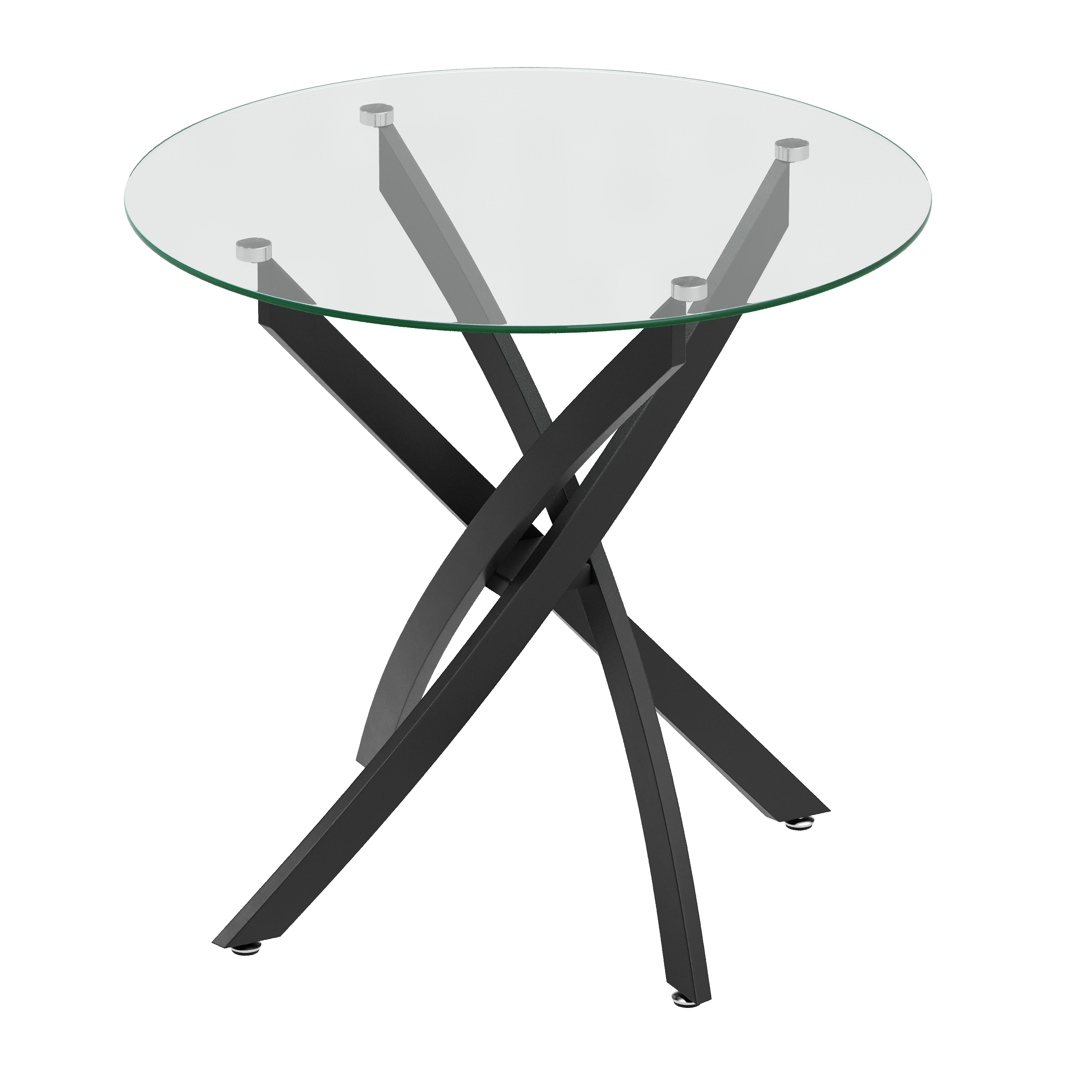 Esstisch Glas ELYSOR rund 80 cm schwarz
