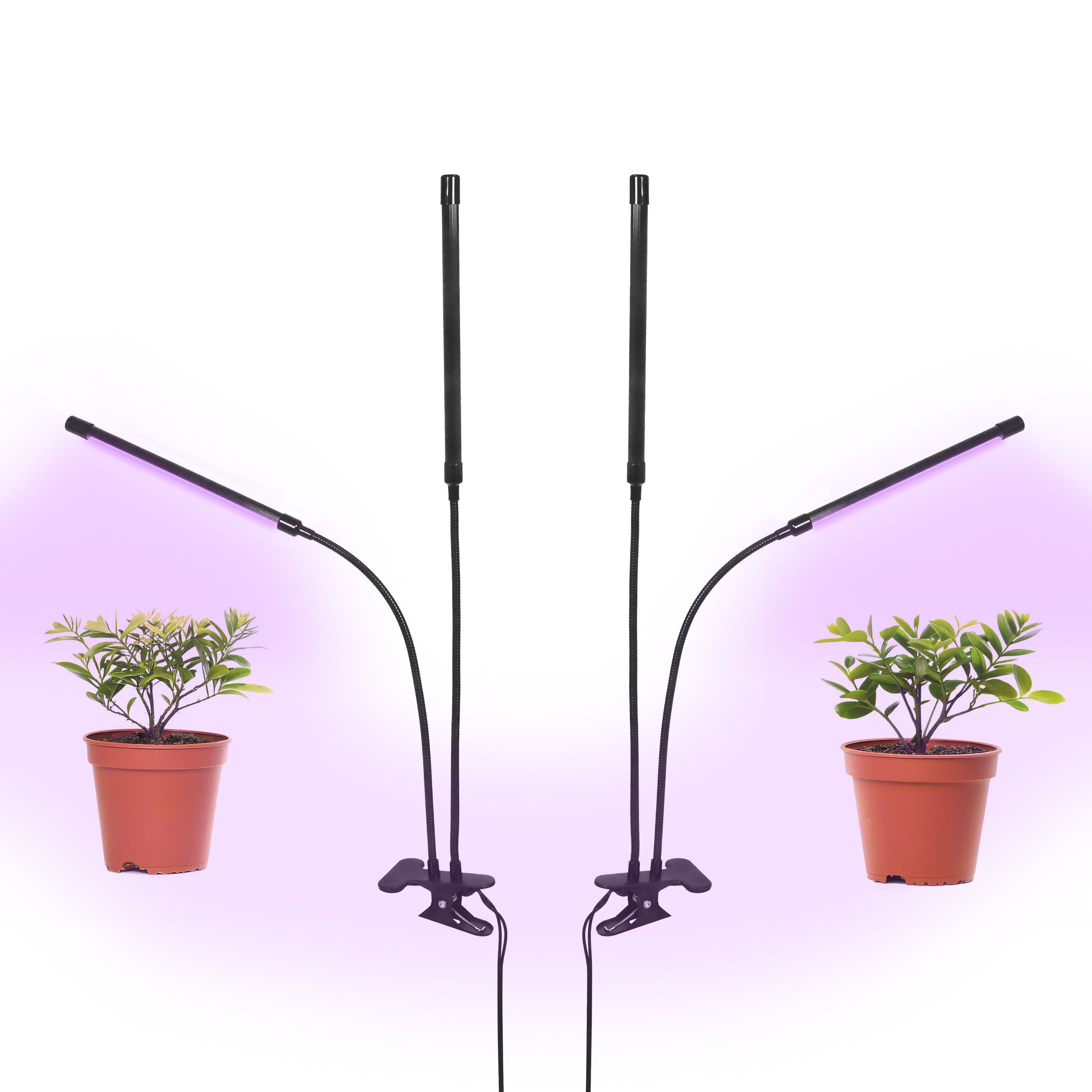 LED Pflanzenlampe 2-armig 2er Set