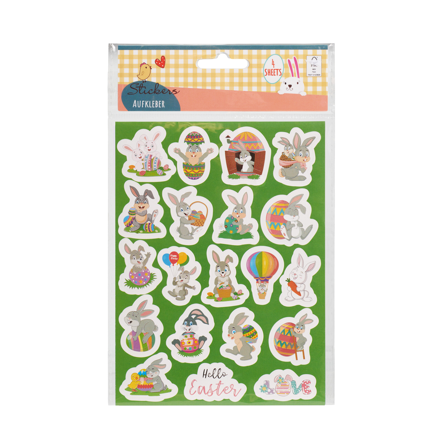 Sticker Aufkleber Set Ostern 4-teilig
