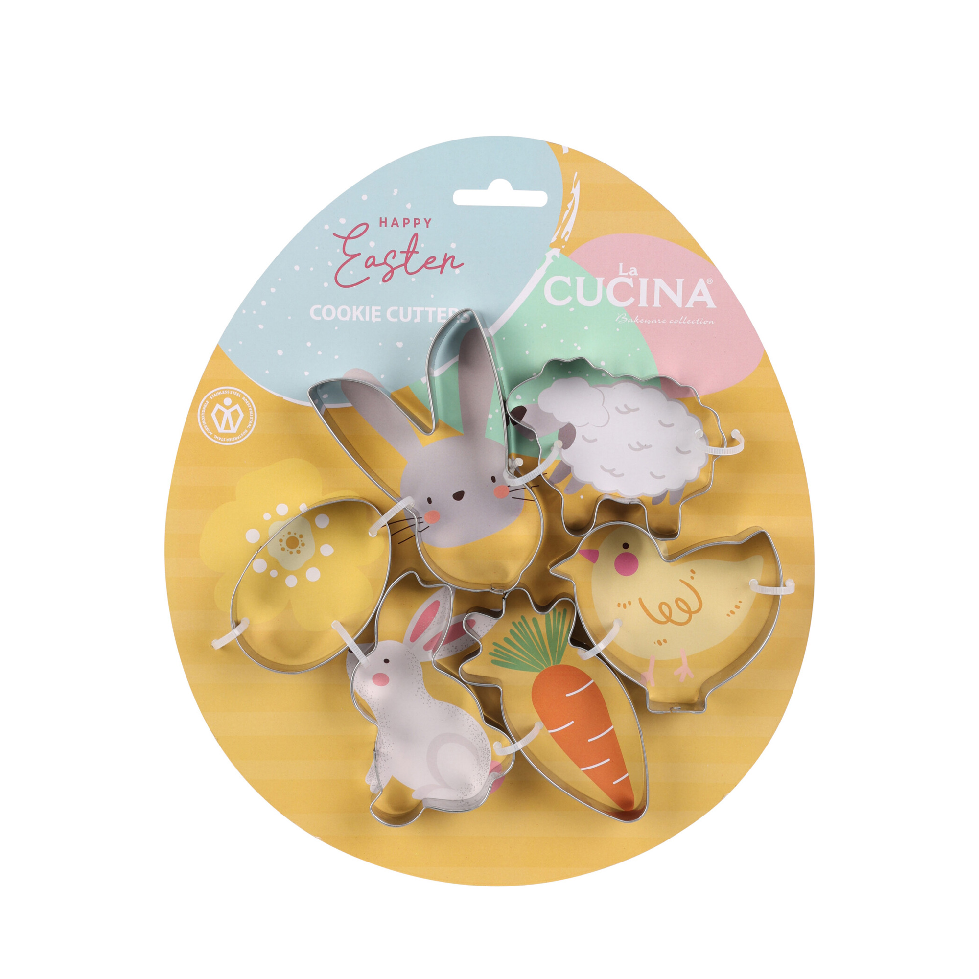 Guetzli-Ausstecher Set Ostern Edelstahl 6-teilig