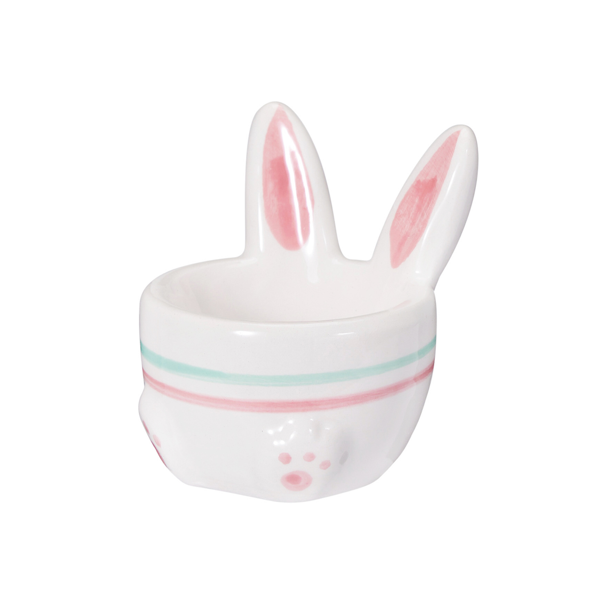 Eierbecher Ostern Keramik weiss/bunt