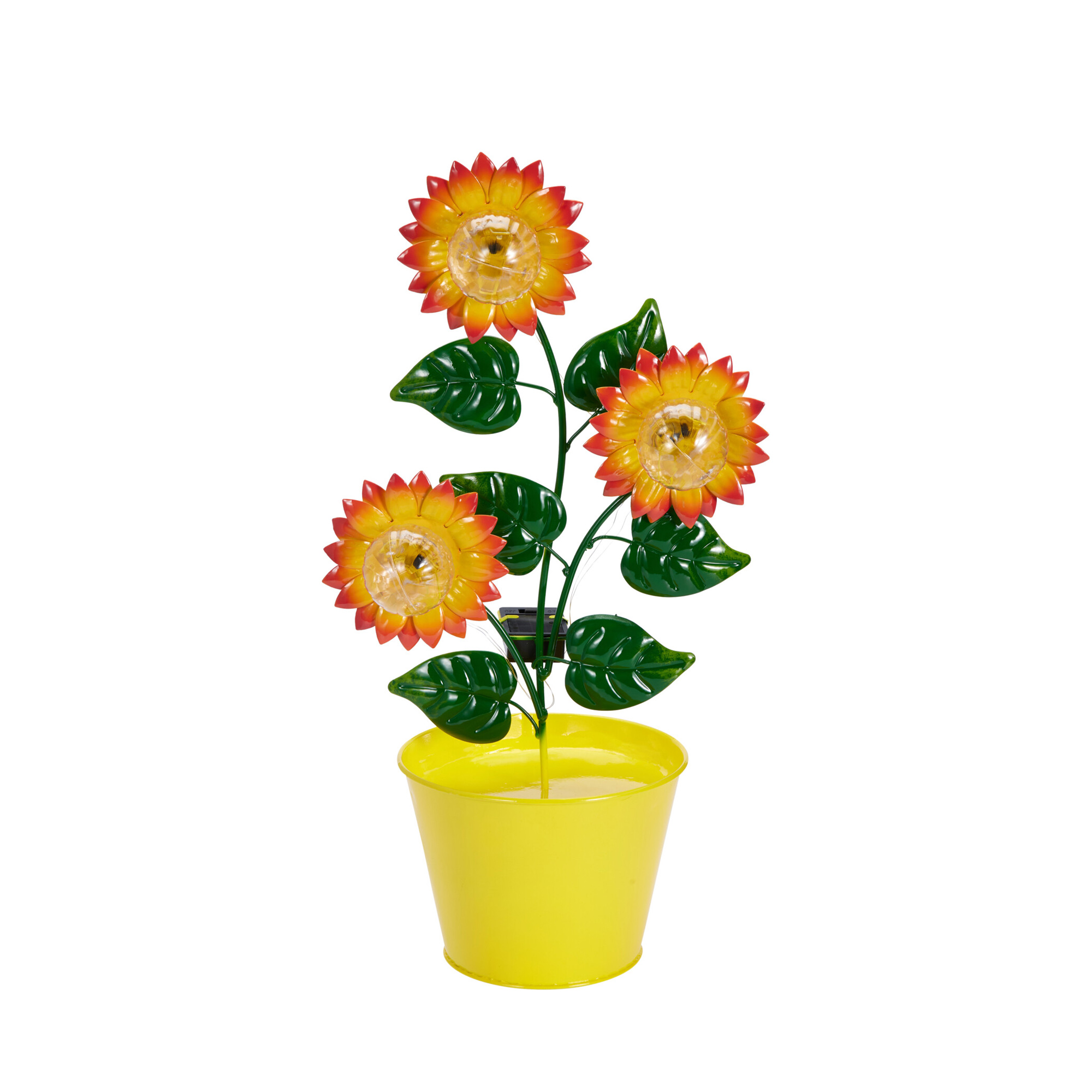 Solar Osterdeko Sonnenblume Metall 46 cm bunt