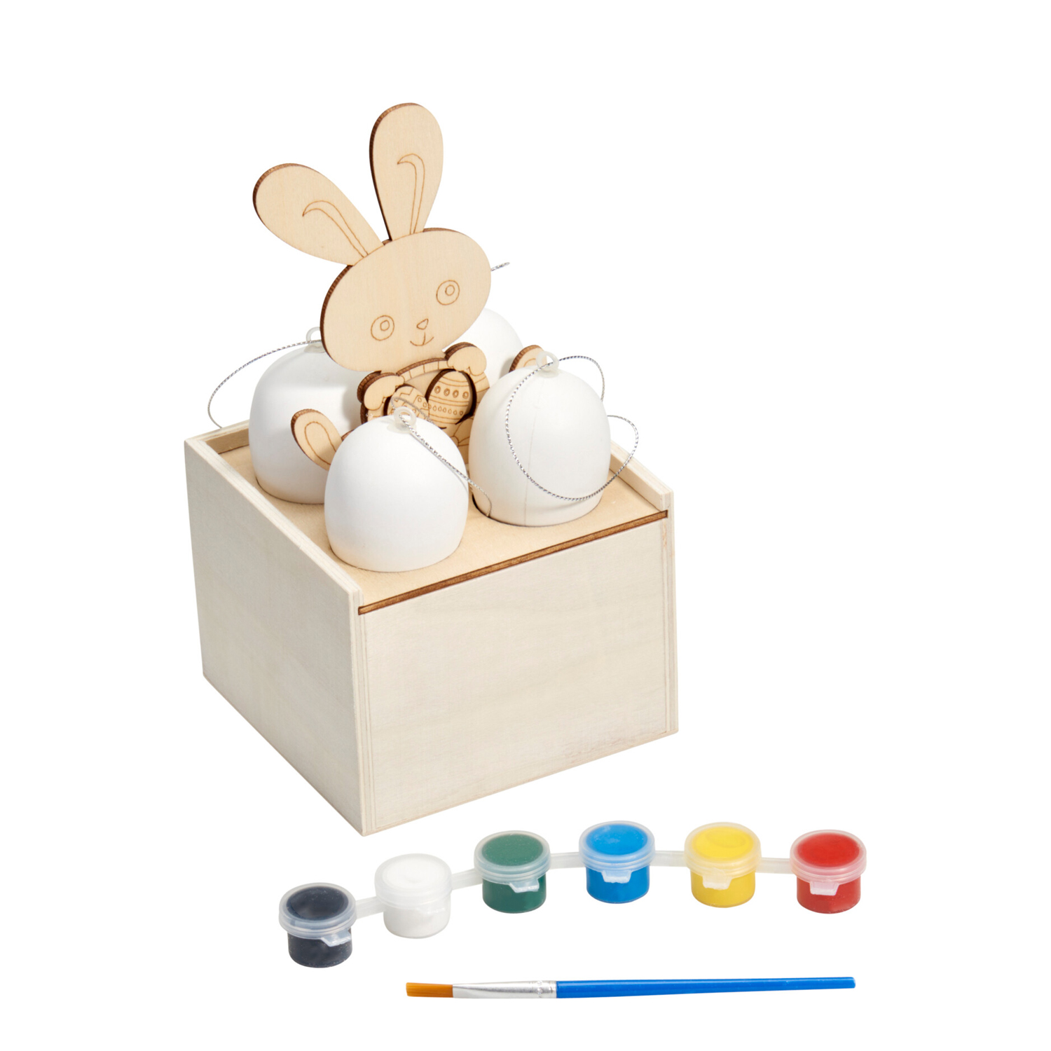 Malset Ostern Holz 12-teilig bunt