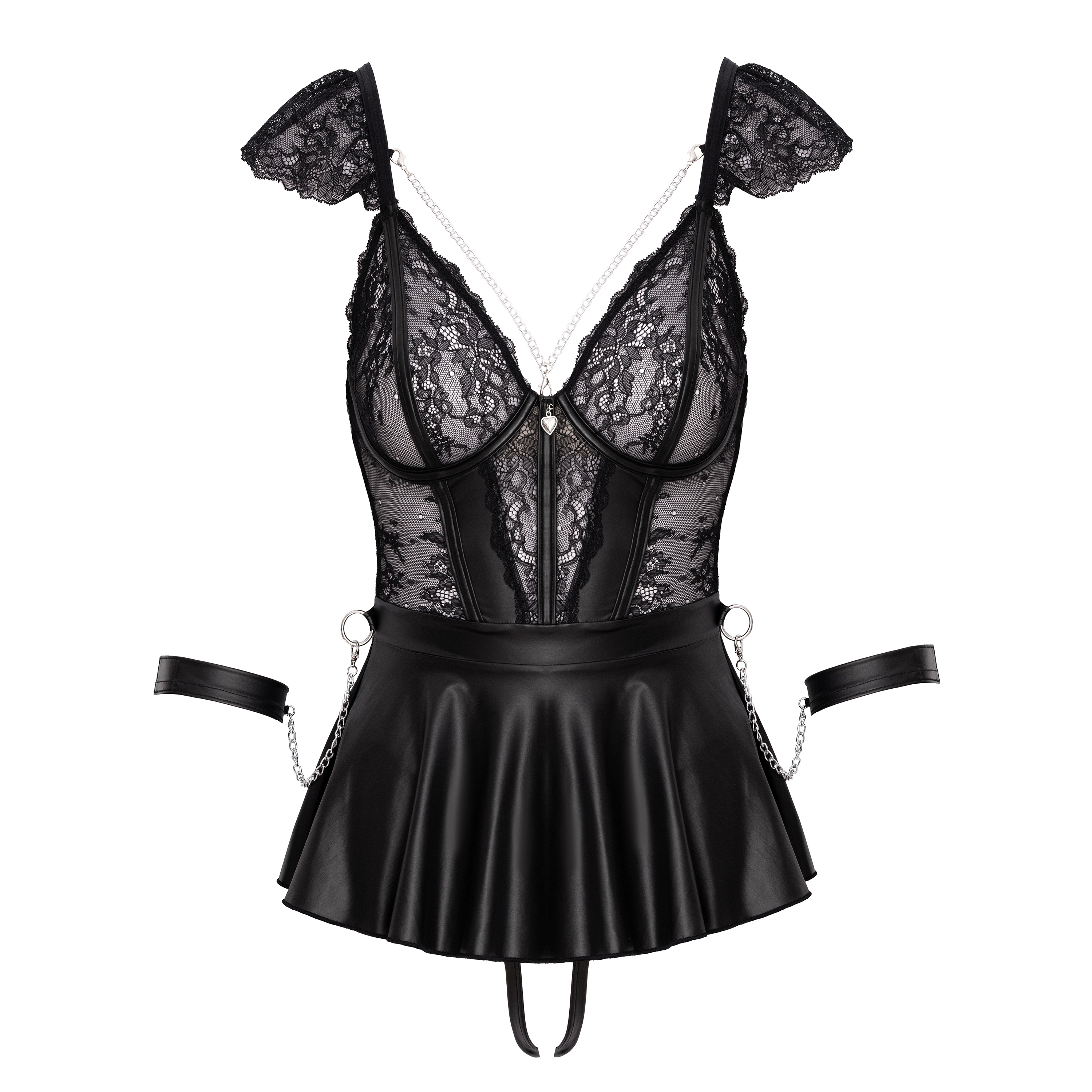 Babydoll Bondage Grösse L schwarz