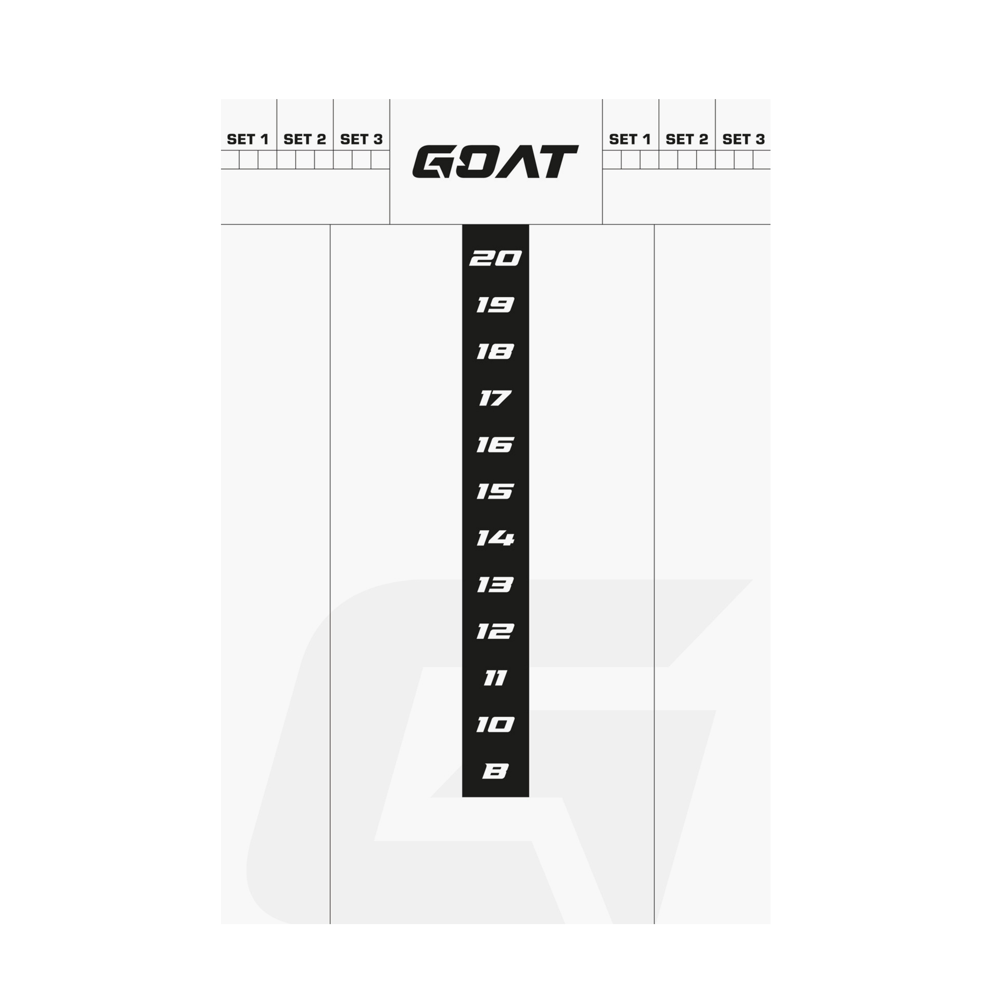 GOAT Scoreboard 45 x 30 cm weiss/schwarz