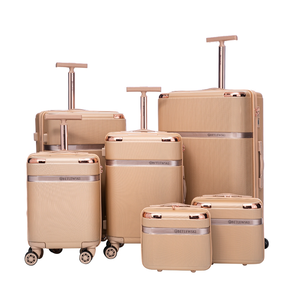 Reisekoffer Hartschalenkoffer CELENA 6er Set champagner