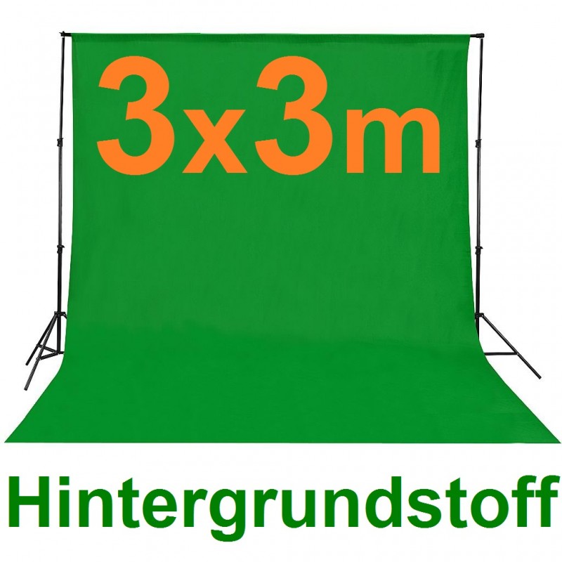 Green Screen 3 x 3 m grün