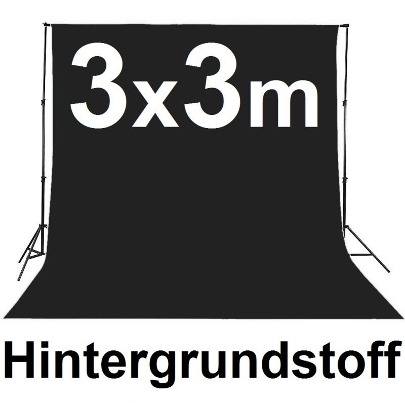 Hintergrundstoff 3 x 3 m schwarz