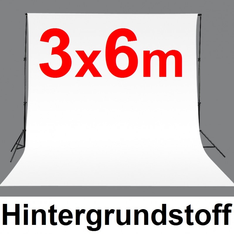 Hintergrundstoff 3 x 6 m weiss