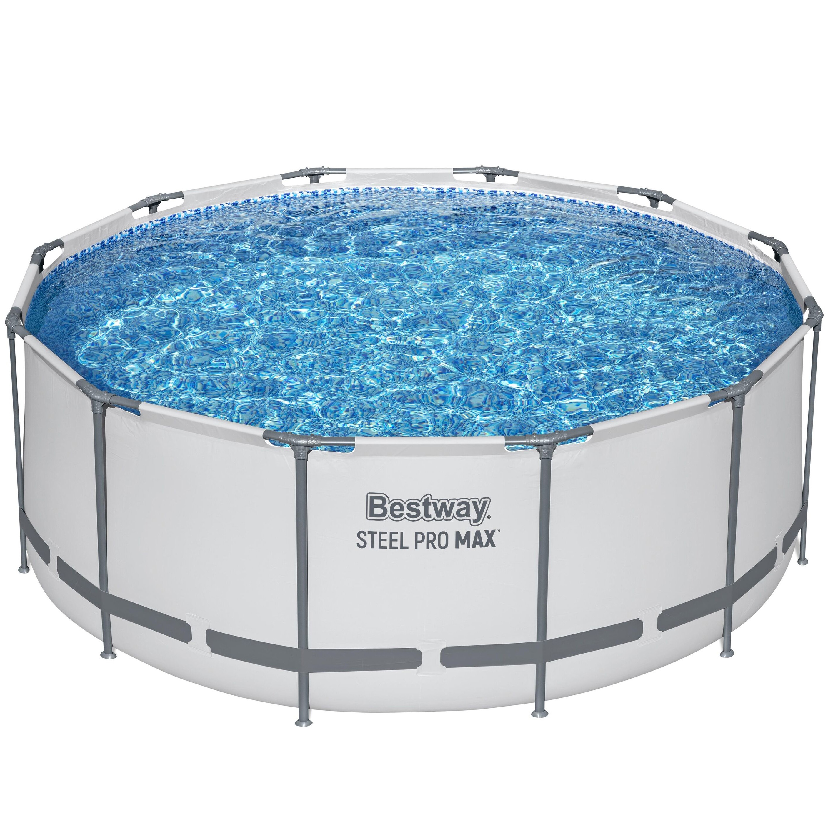 Bestway Pool Komplett-Set hellgrau 366 x 122 cm
