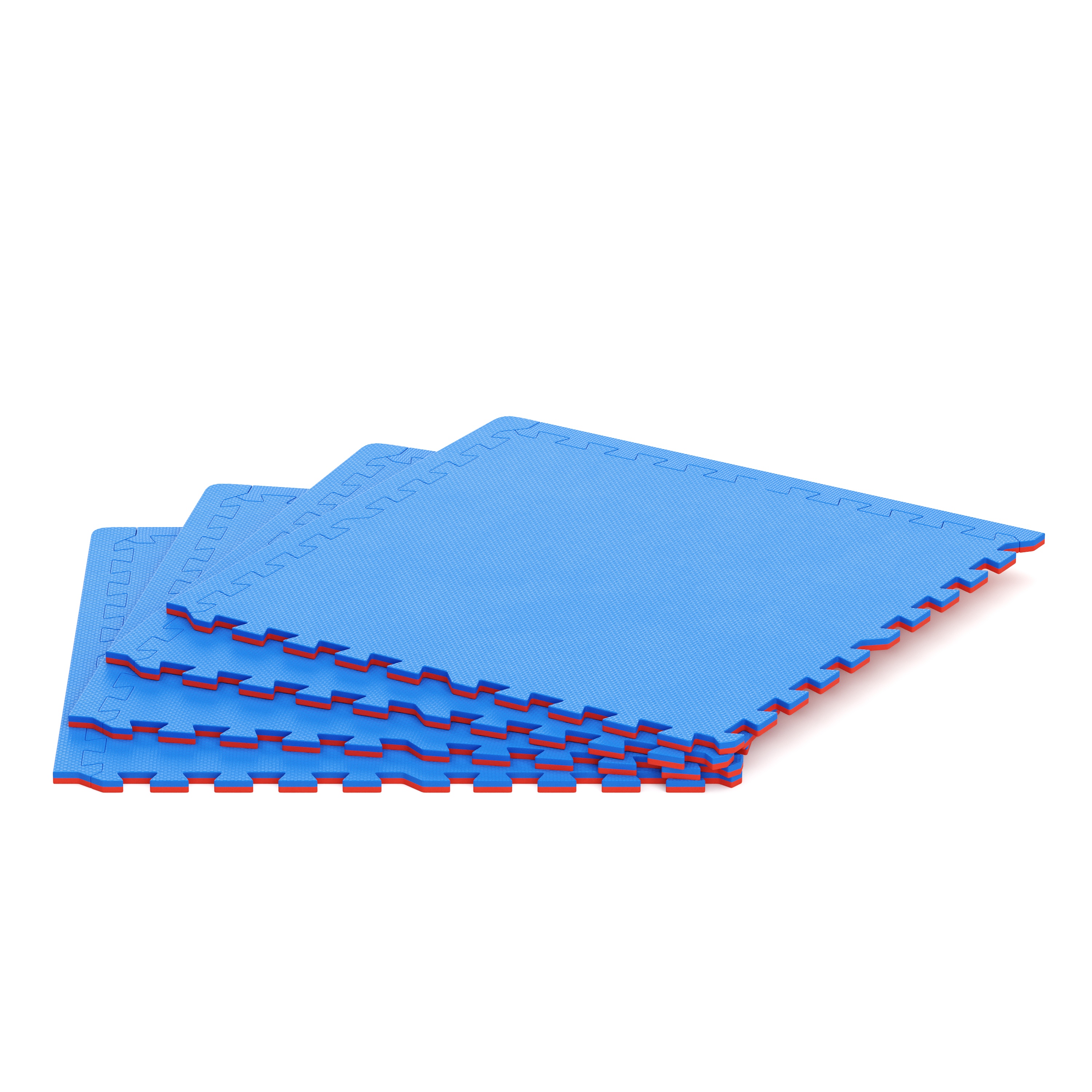 Bodenschutzmatte 61 x 61 cm 4er Set blau/rot