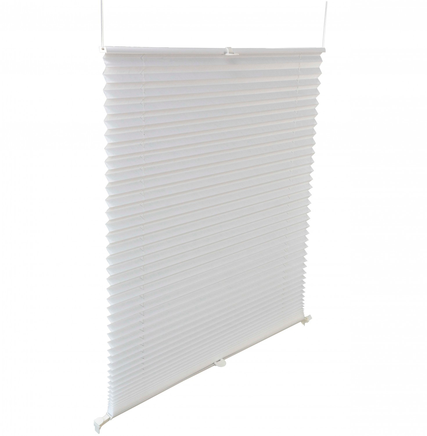 Plissee Faltstore Rollo weiss 130 x 40 cm
