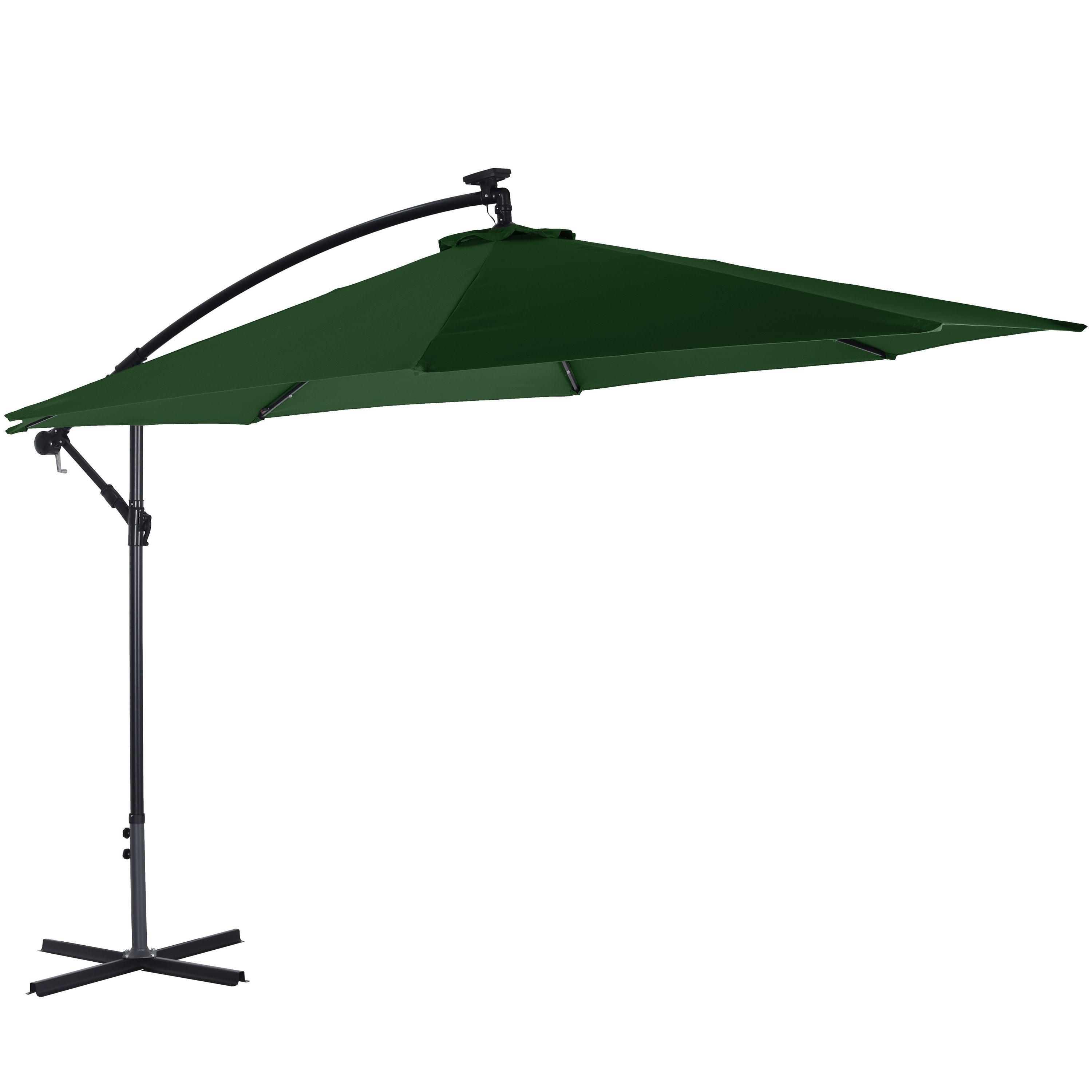 Image of Sonnenschirm Ampelschirm BAY mit LED 350 cm grün