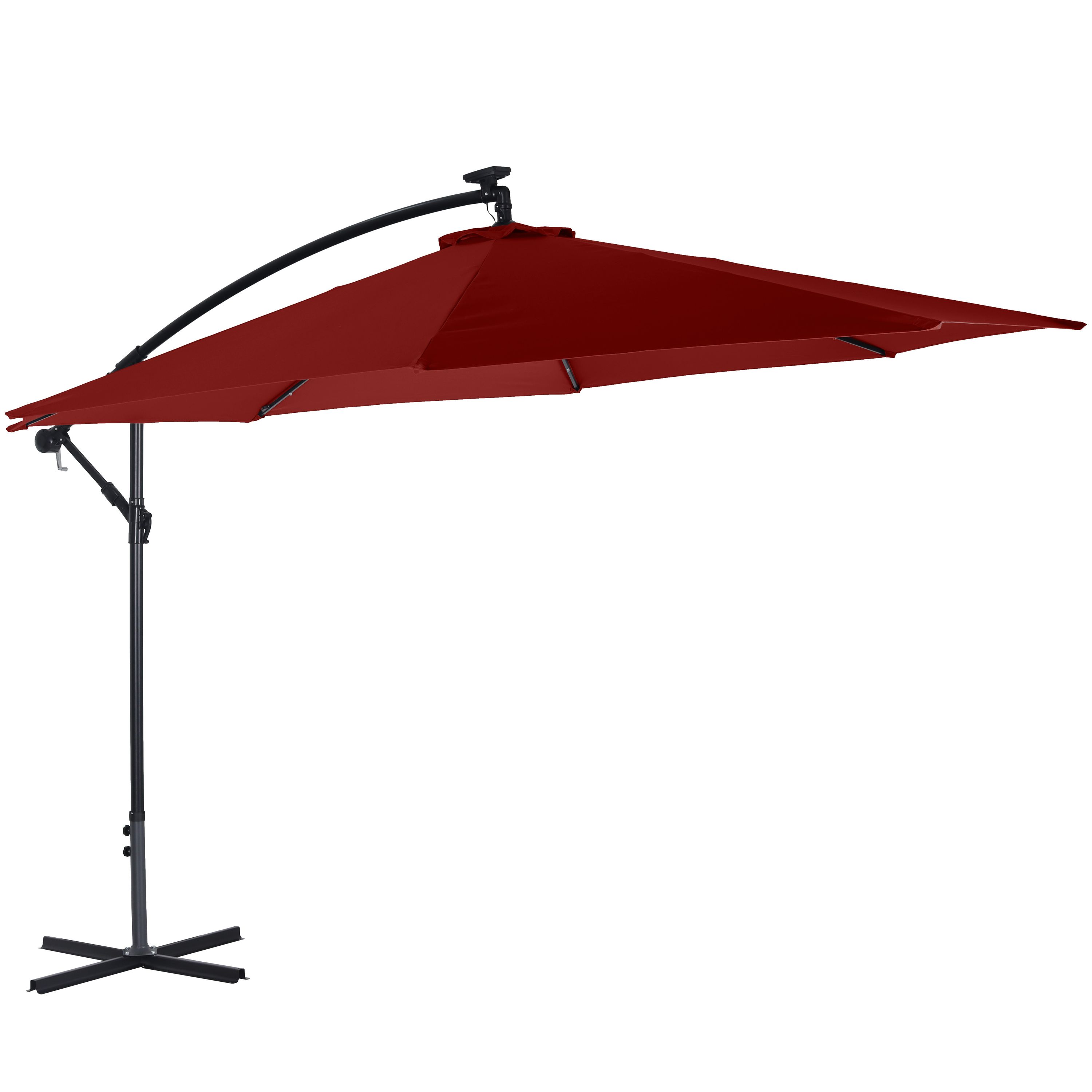 Image of Sonnenschirm Ampelschirm BAY mit LED 350 cm rot