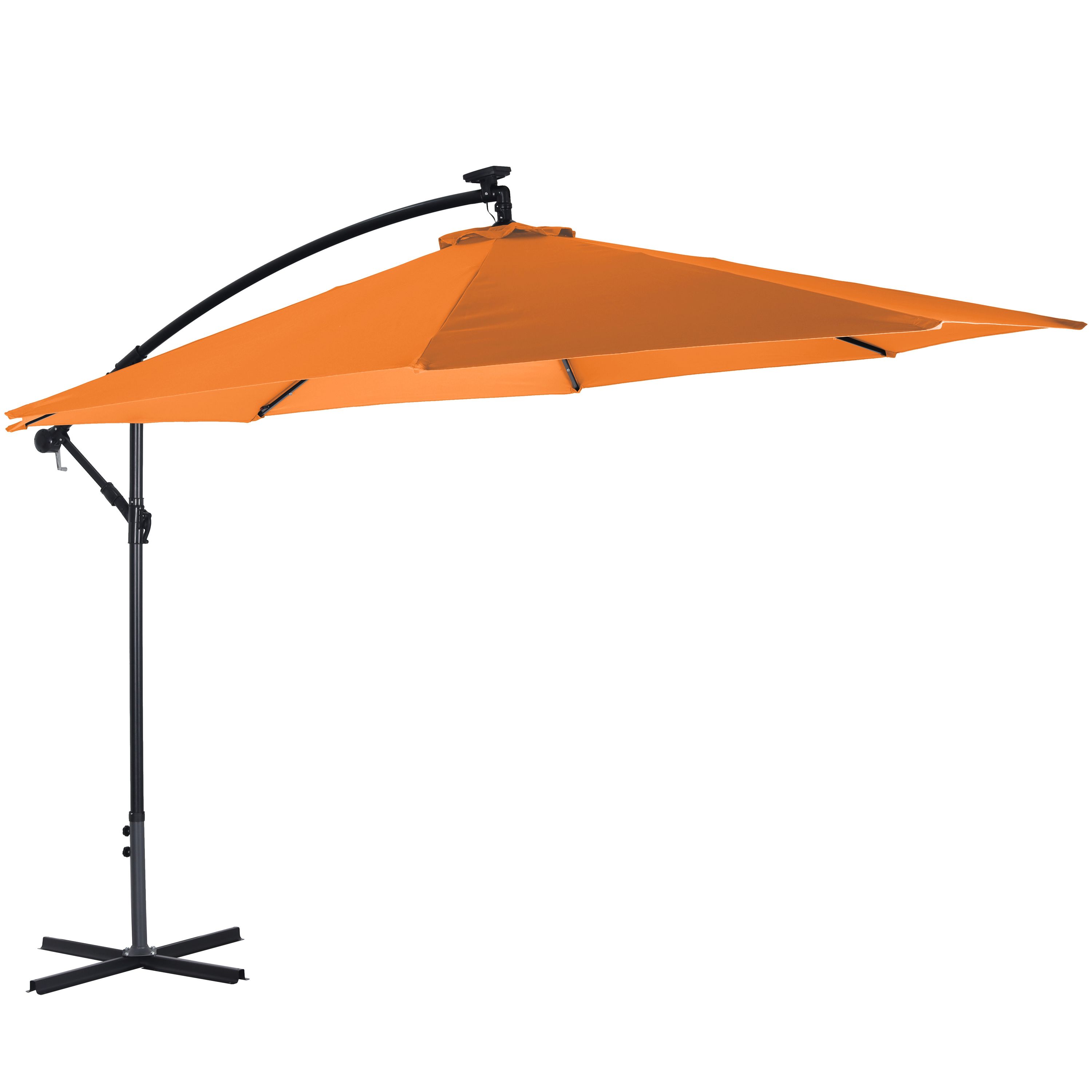 Image of Sonnenschirm Ampelschirm BAY mit LED 350 cm orange