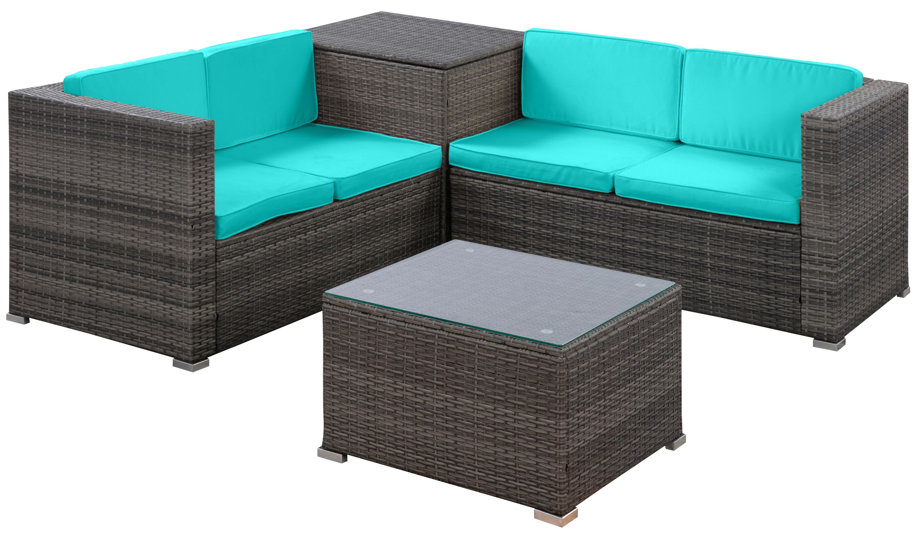 Kissen für Rattanlounge SAN MARINO türkis Online Shop Gonser