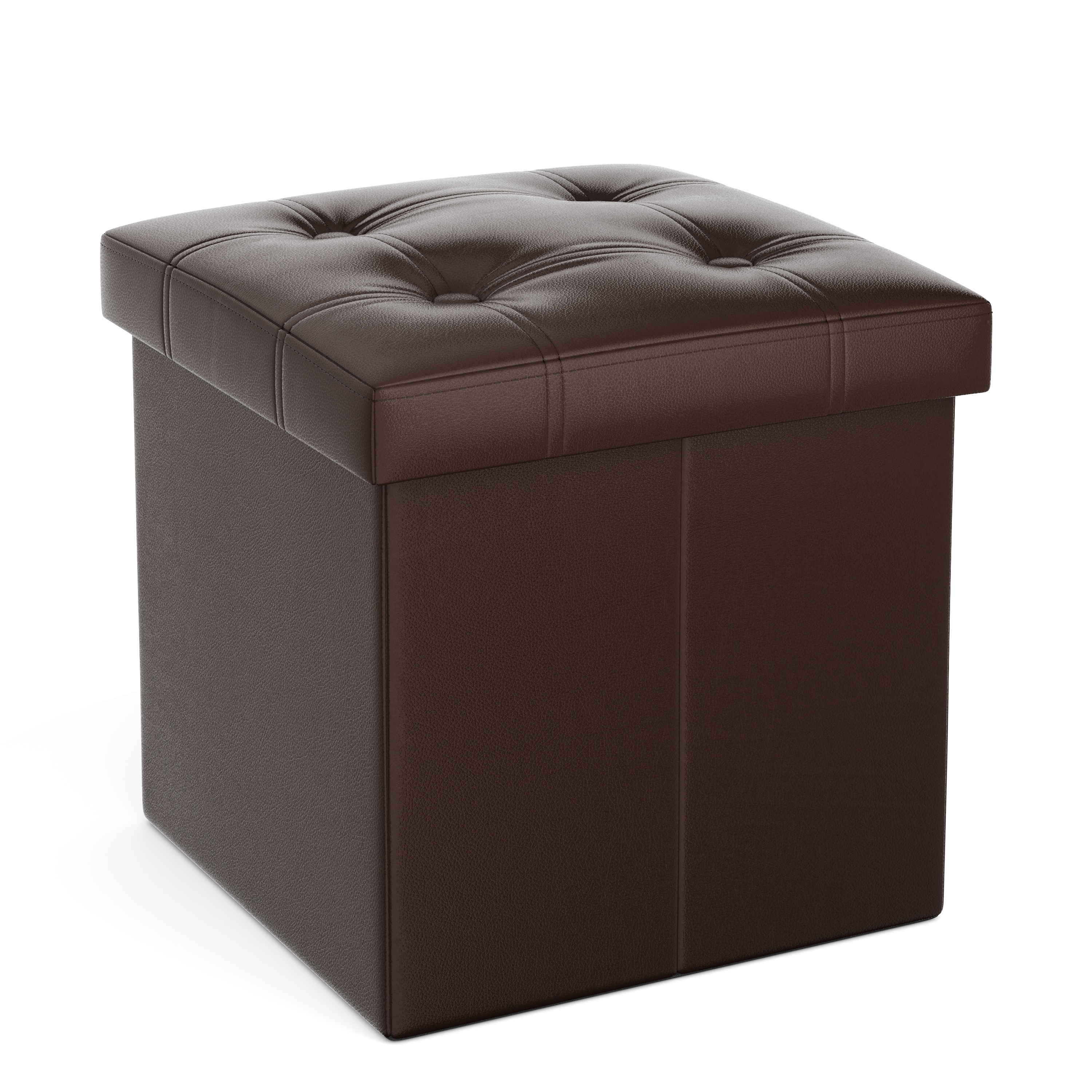 Sitzwürfel Leder BEN braun