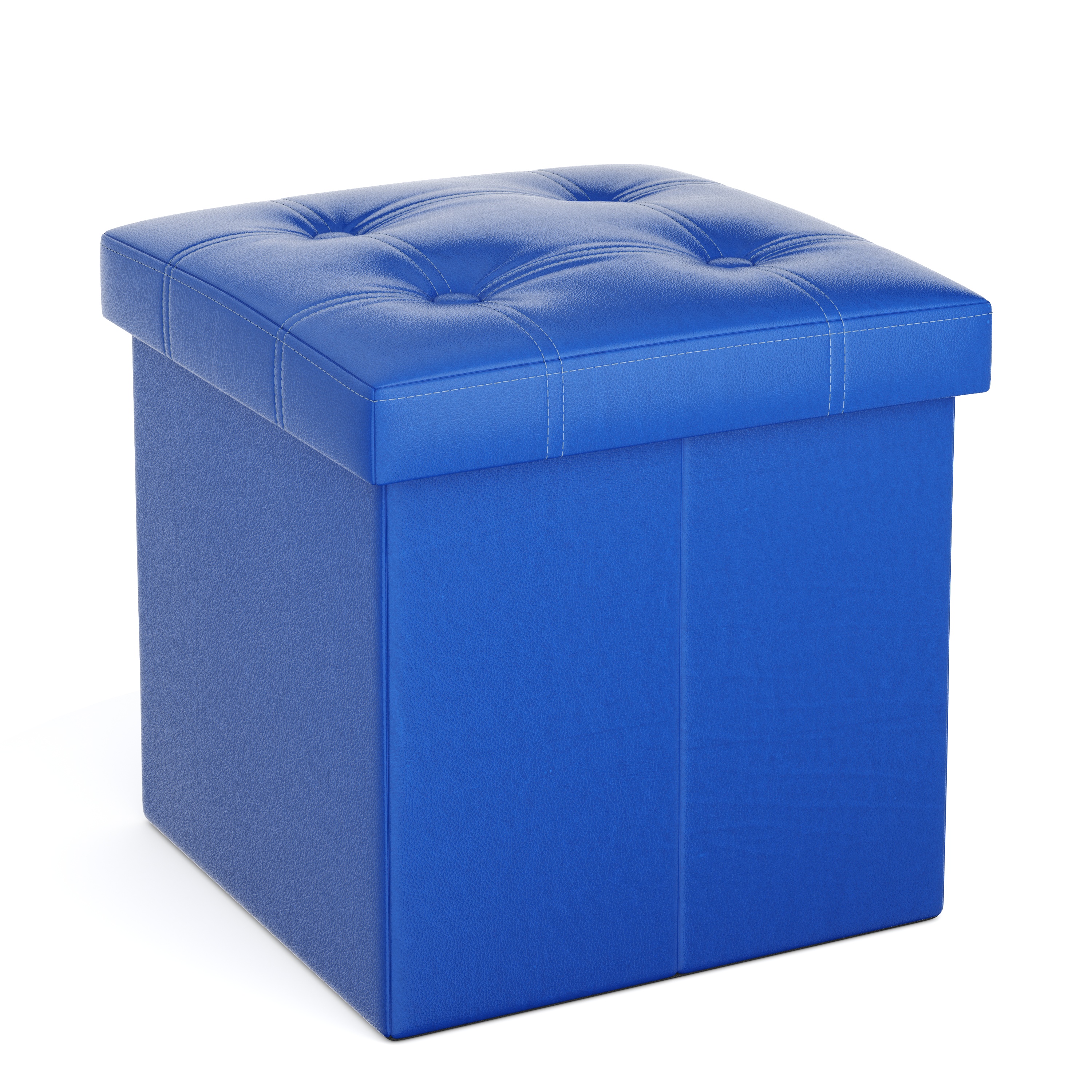 Image of Sitzwürfel Leder BEN blau