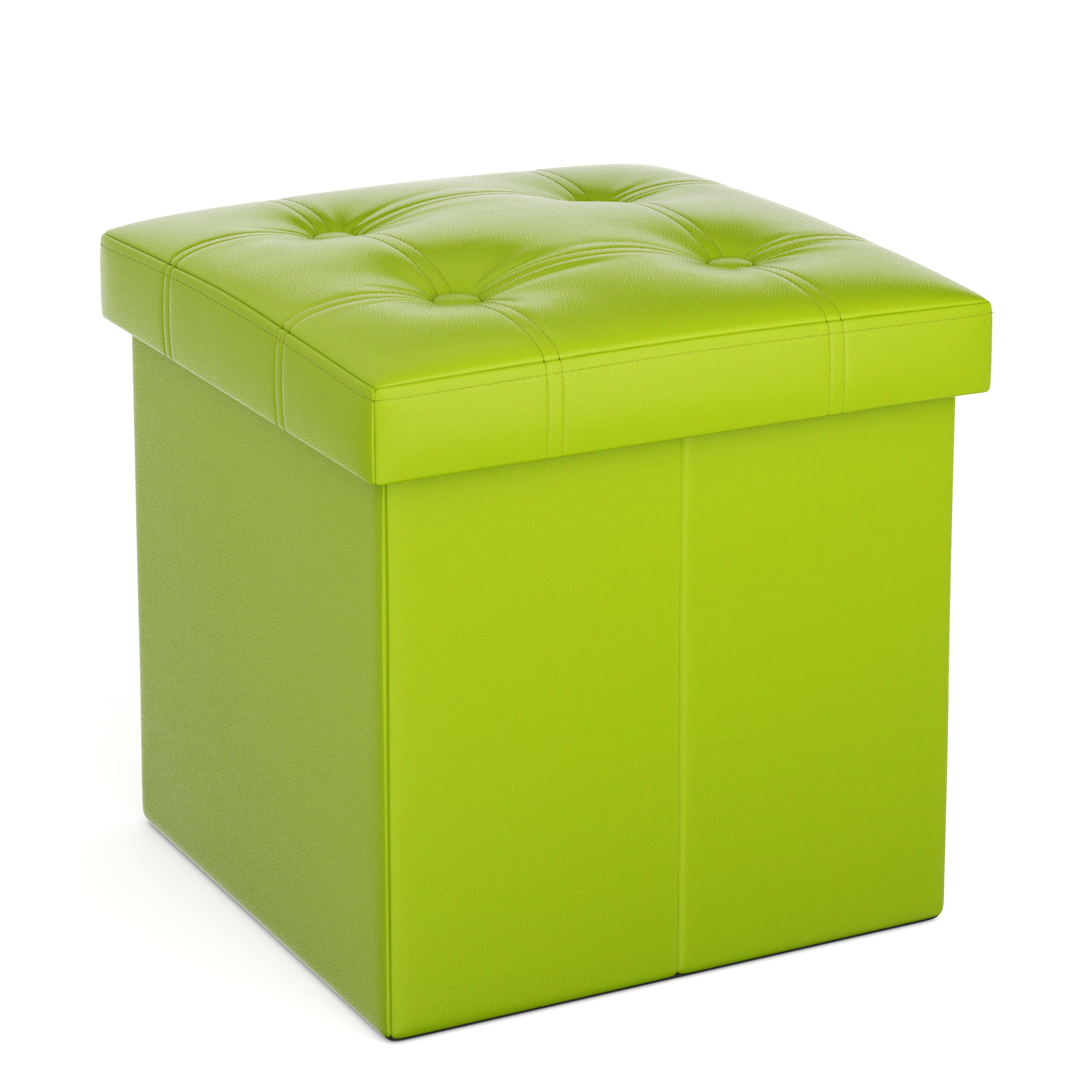 Sitzwürfel Leder BEN grün