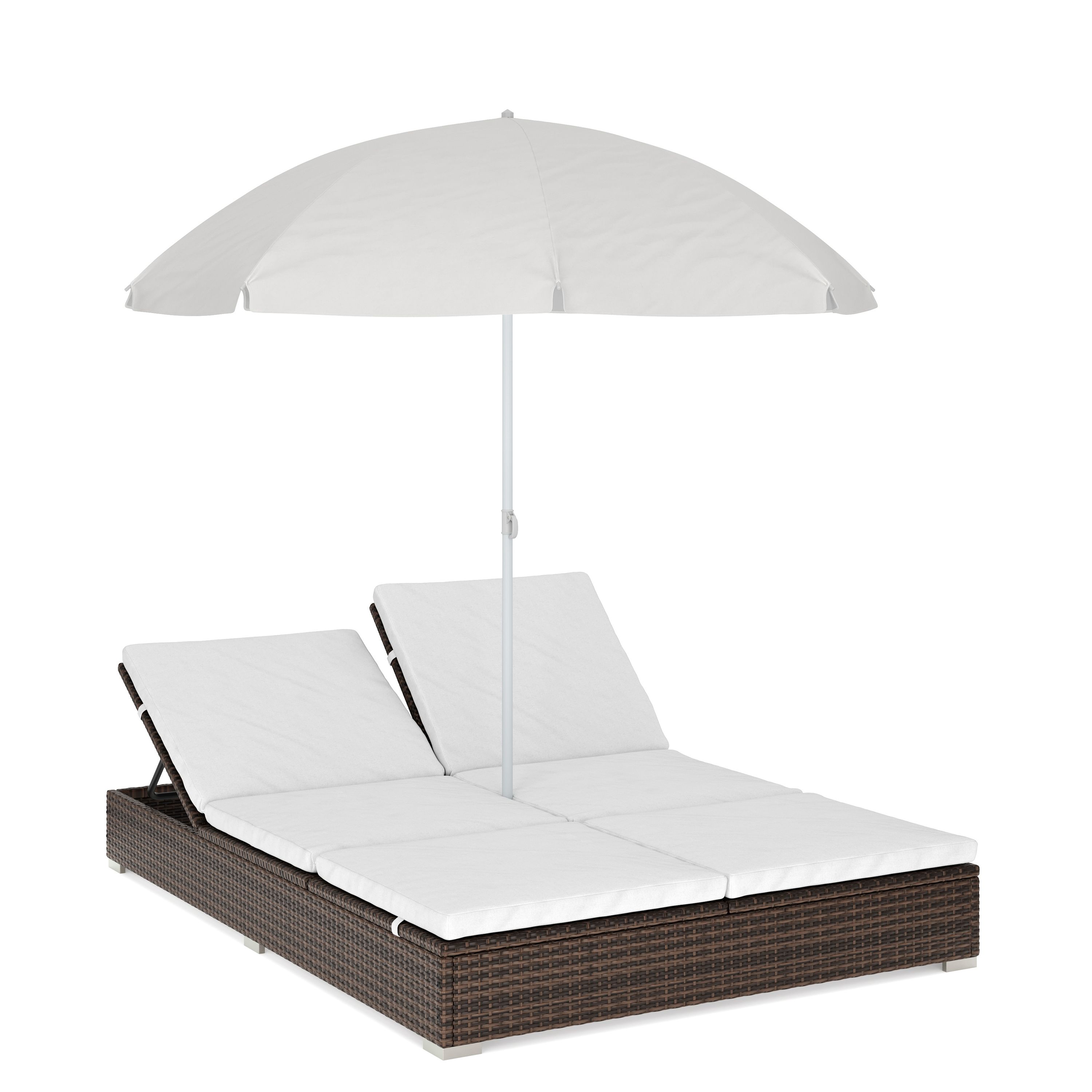 Sonnenbett Rattan JAMILIA braun