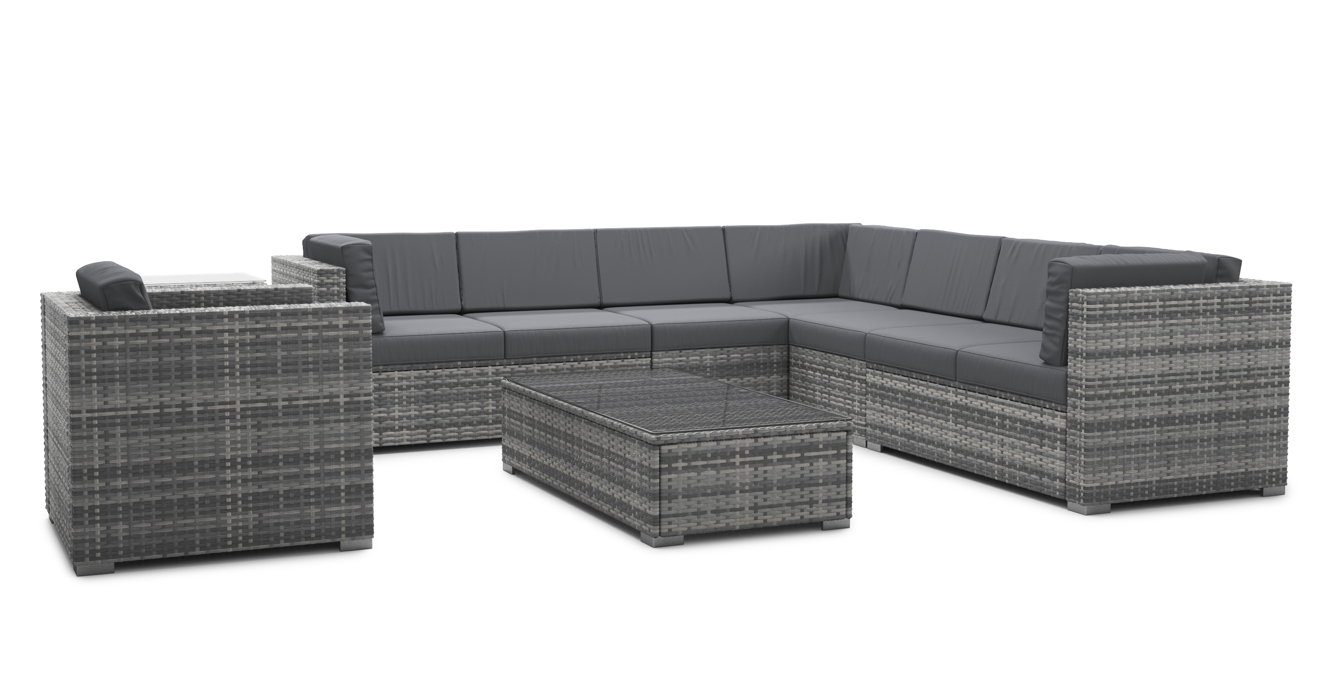 Rattanlounge SAHARA anthrazit