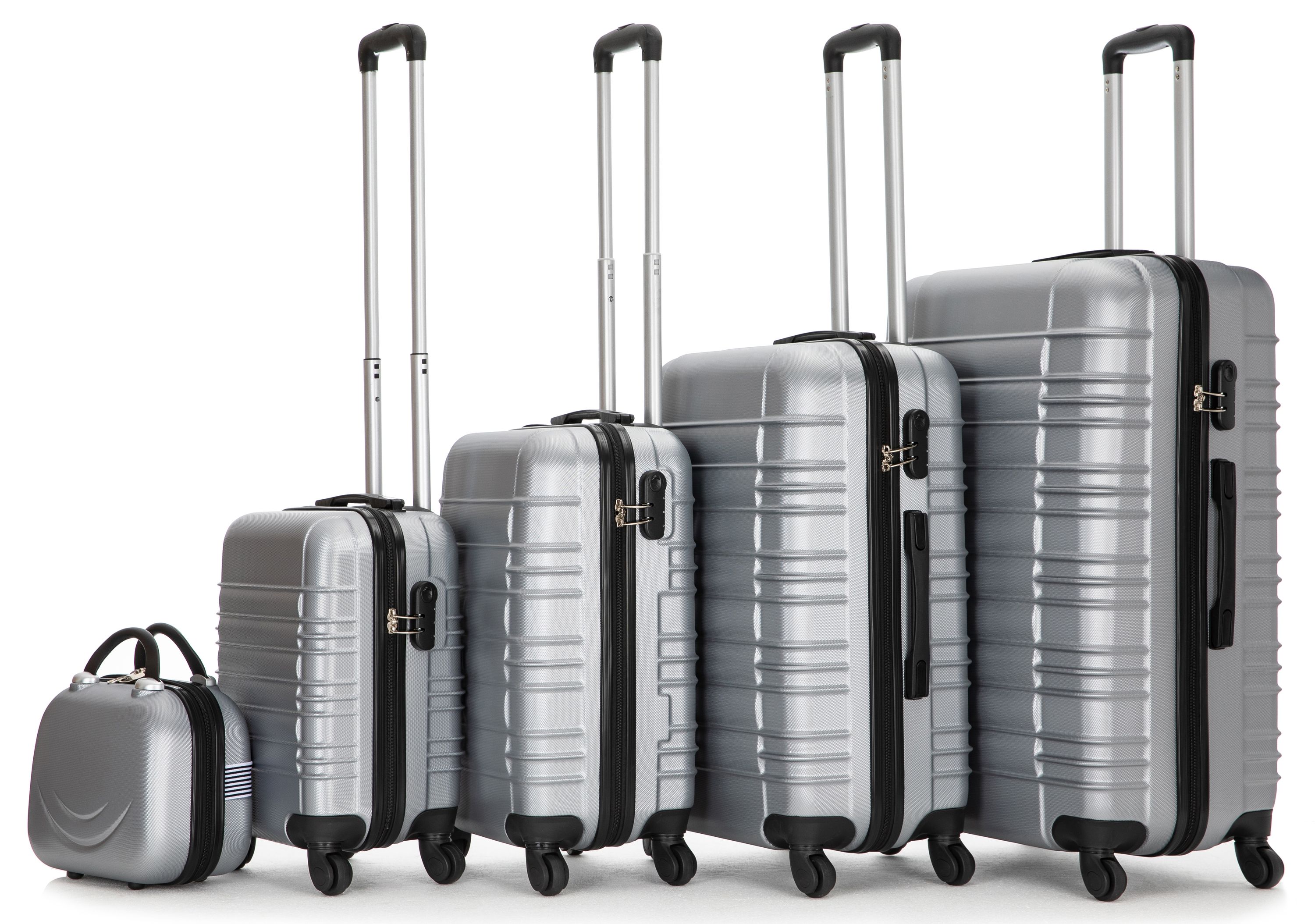 Valise De Voyage Etui Rigide 5er Set Argent Gonser Ch Magasin En Ligne Pour Vos Achats A Bas Prix