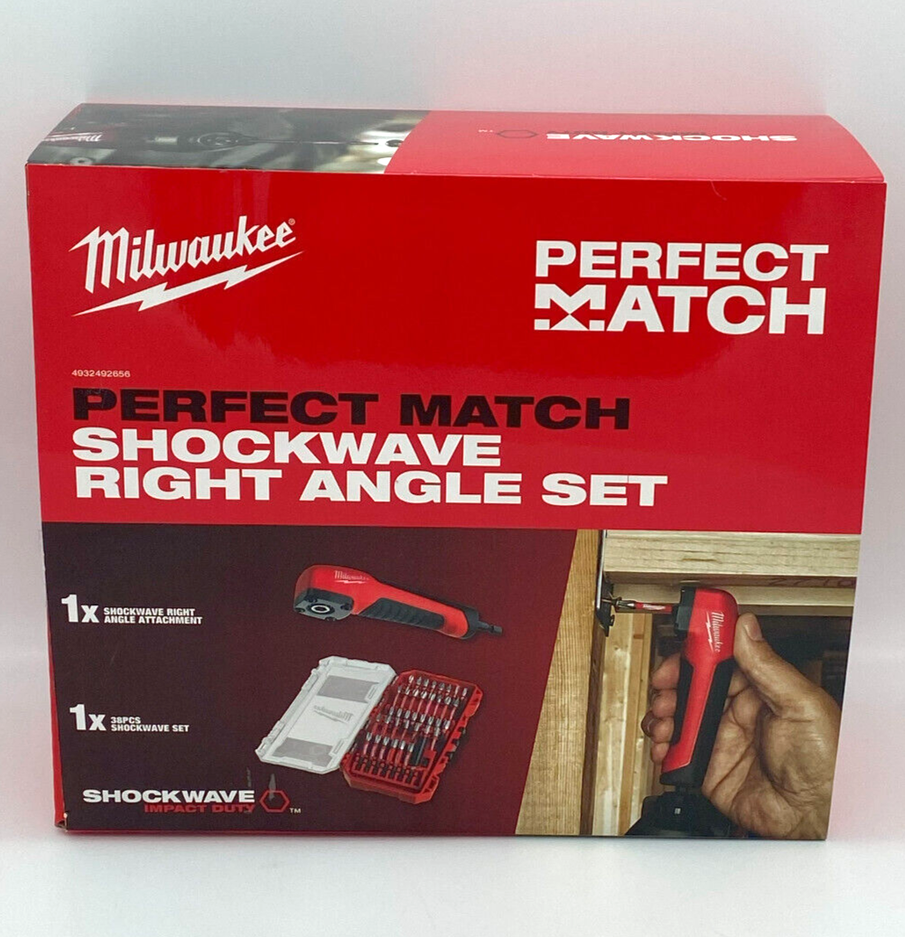 Milwaukee SHOCKWAVE Set 39-tlg Bits und Winkelschraubvorsatz 