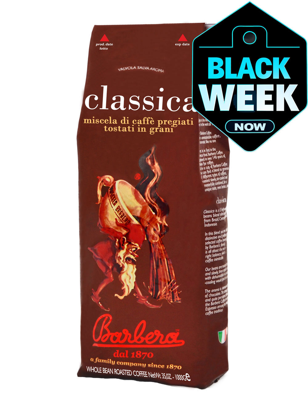 Barbera Kaffee Espresso - Classica- Bohnen 1000g Barbera Kaffee Espresso - Classica- Bohnen 1000g