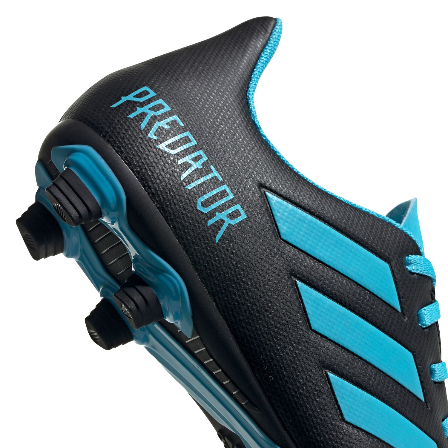 adidas Predator 19.4 FxG Herren Fußballschuhe schwarz blau Adidas Predator 19.4 FxG Fußballschuh core black bright cyan